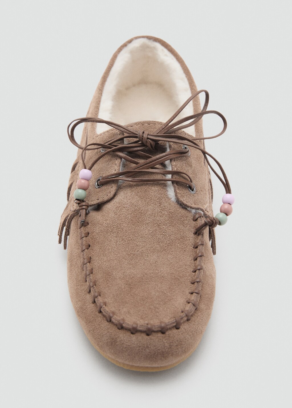 Shearling leather moccasins