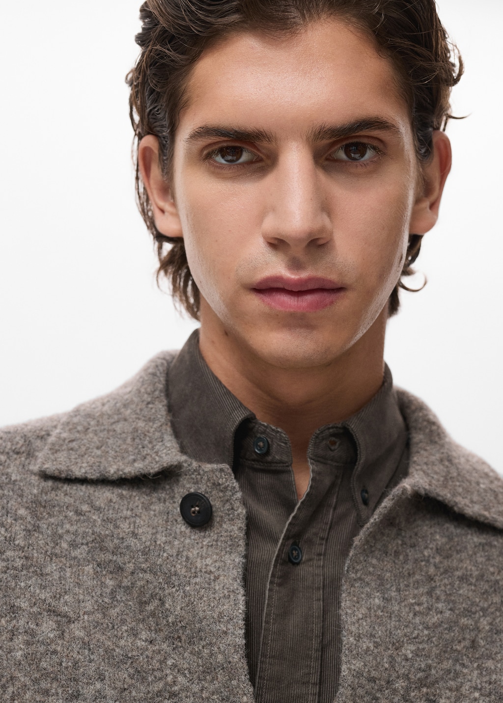 Knitted wool blend cardigan