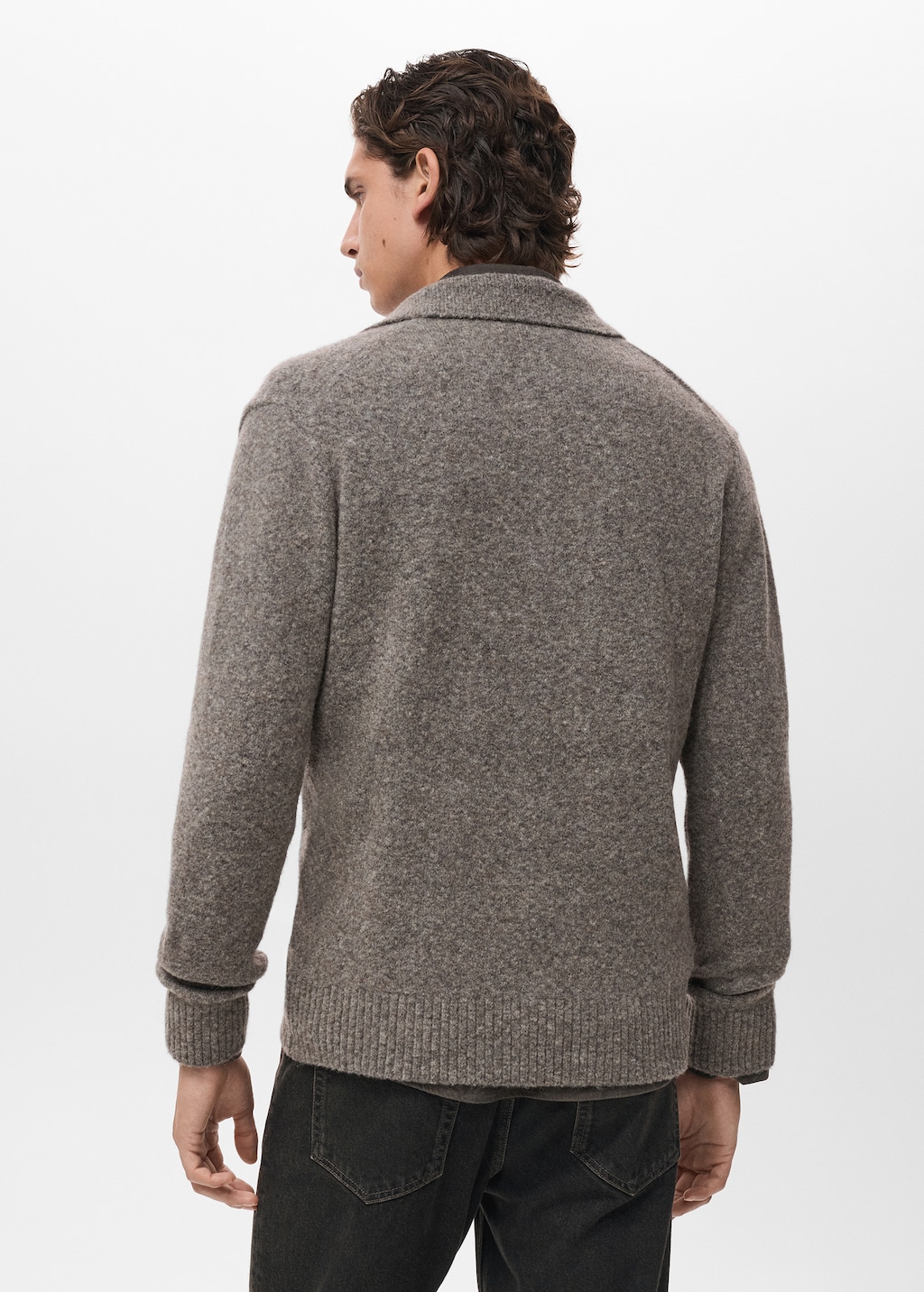 Knitted wool blend cardigan