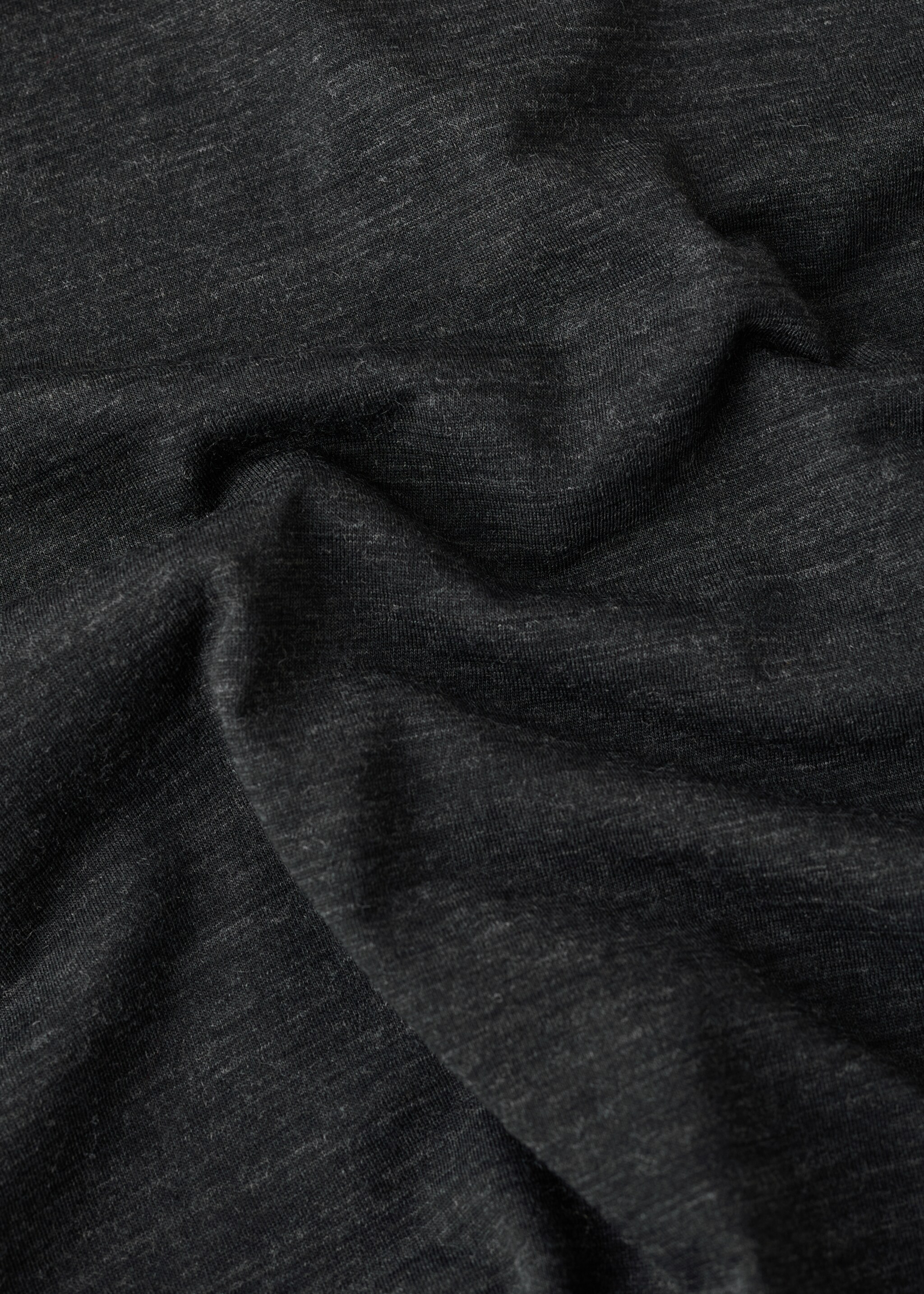 T-shirt com mistura de lã slim fit - Pormenor do artigo 0, Cinzento-mesclado escuro. Ref: 17077897-00.