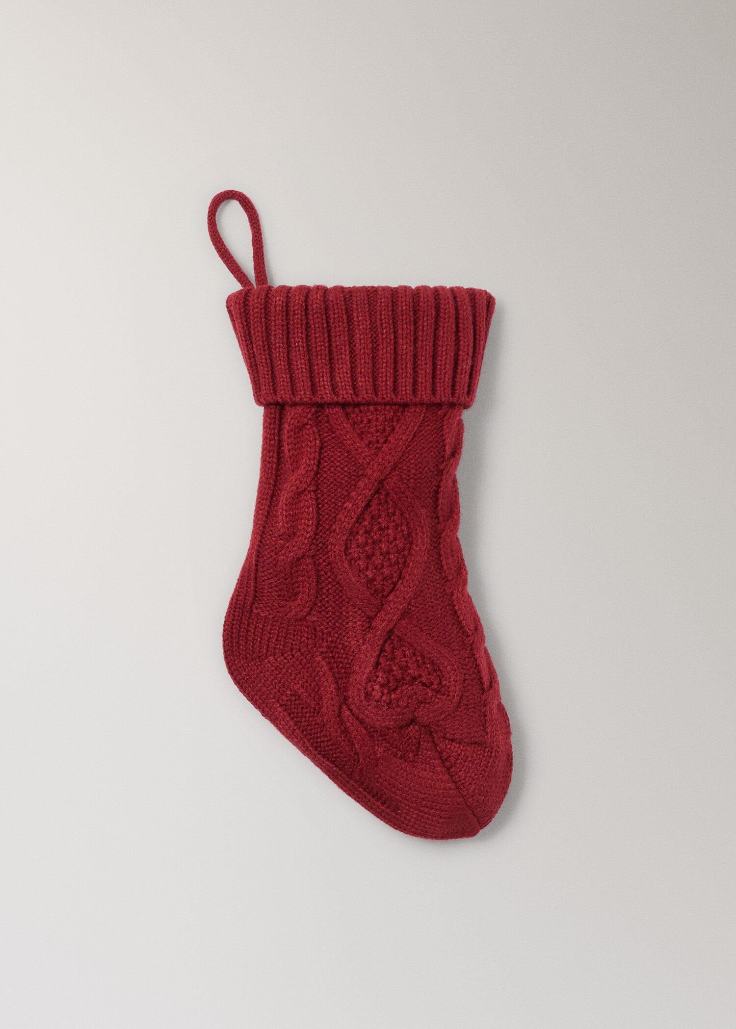 Vánoční pletené ponožky s copánkovým vzorem - Zboží bez modelu