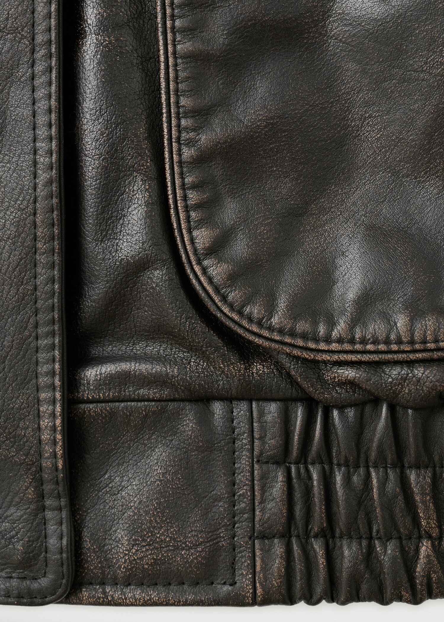 100% leather jacket with pockets - Details of the article 8