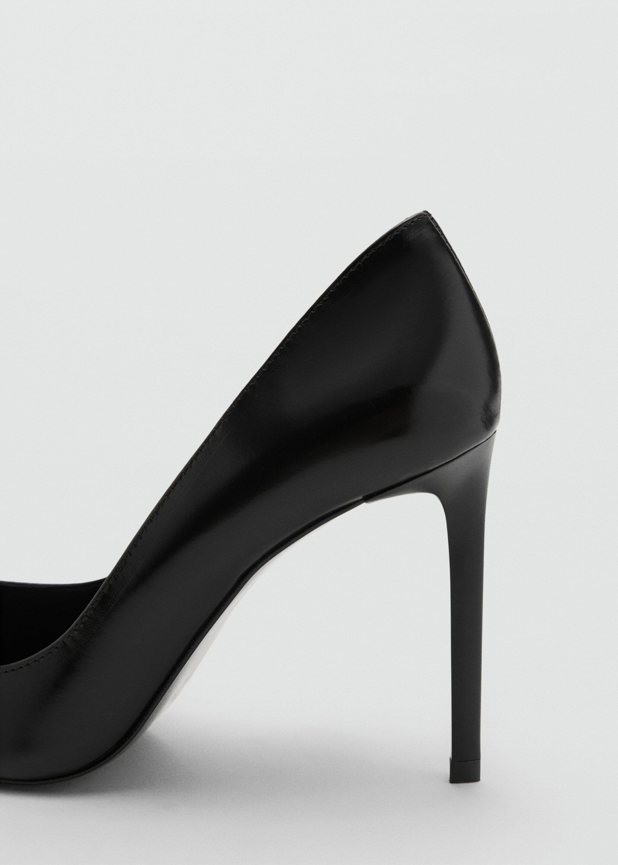 Pointed-toe leather heeled shoes - Details of the article 1, Black. Ref: 17077910-00.