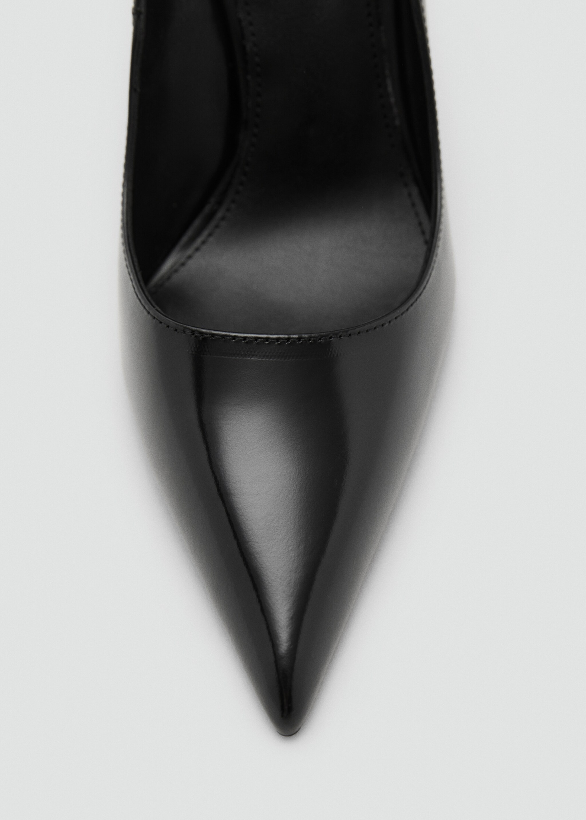 Pointed-toe leather heeled shoes - Details of the article 2, Black. Ref: 17077910-00.
