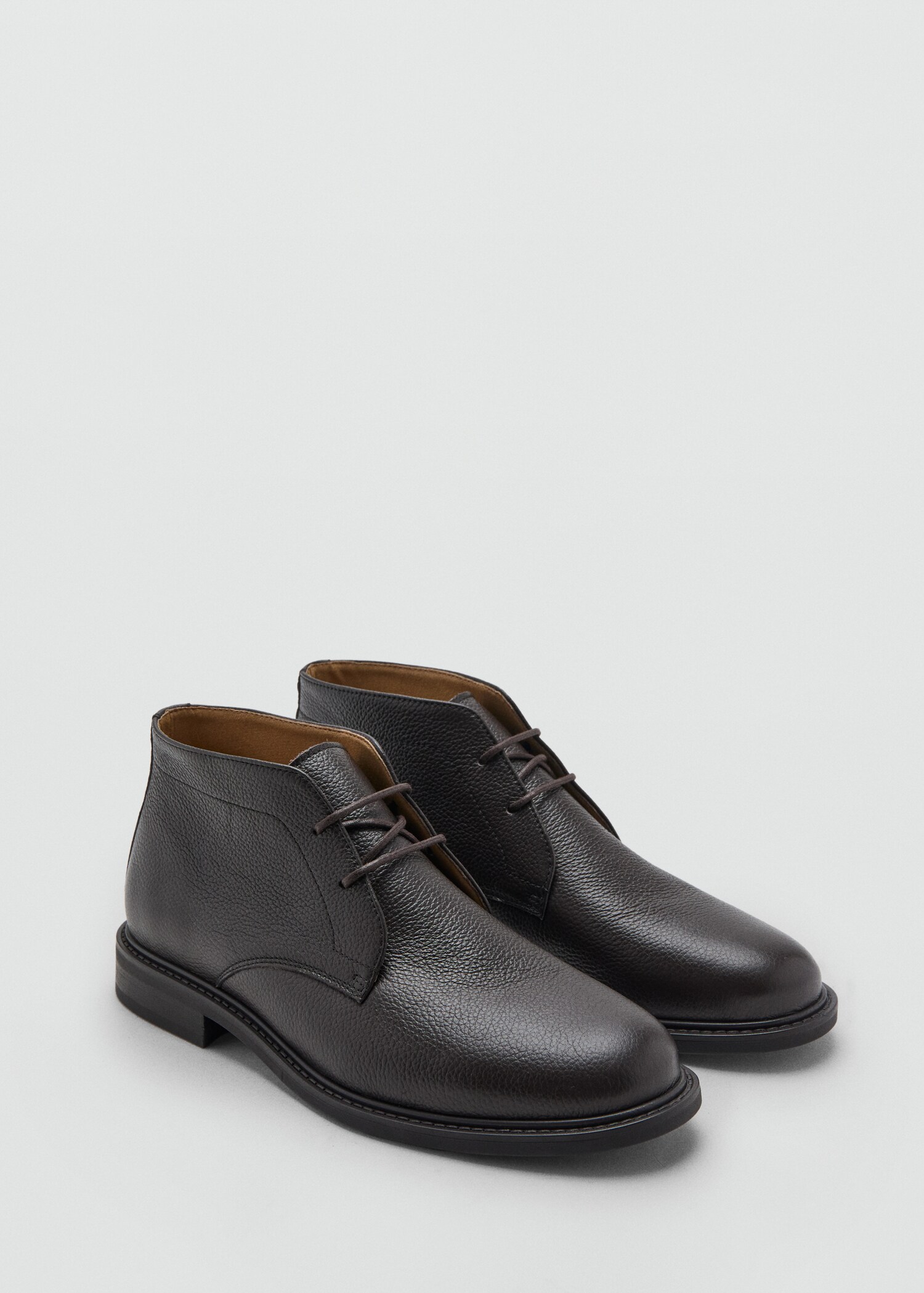 Bottines cuir lacets - Plan moyen