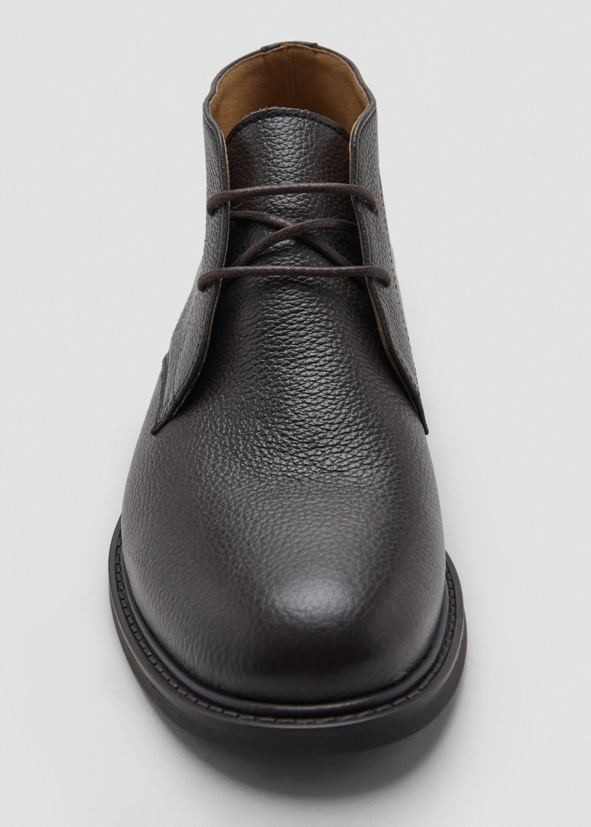 Bottines cuir lacets - Détail de l'article 2, Chocolat. Ref: 17077912-00.