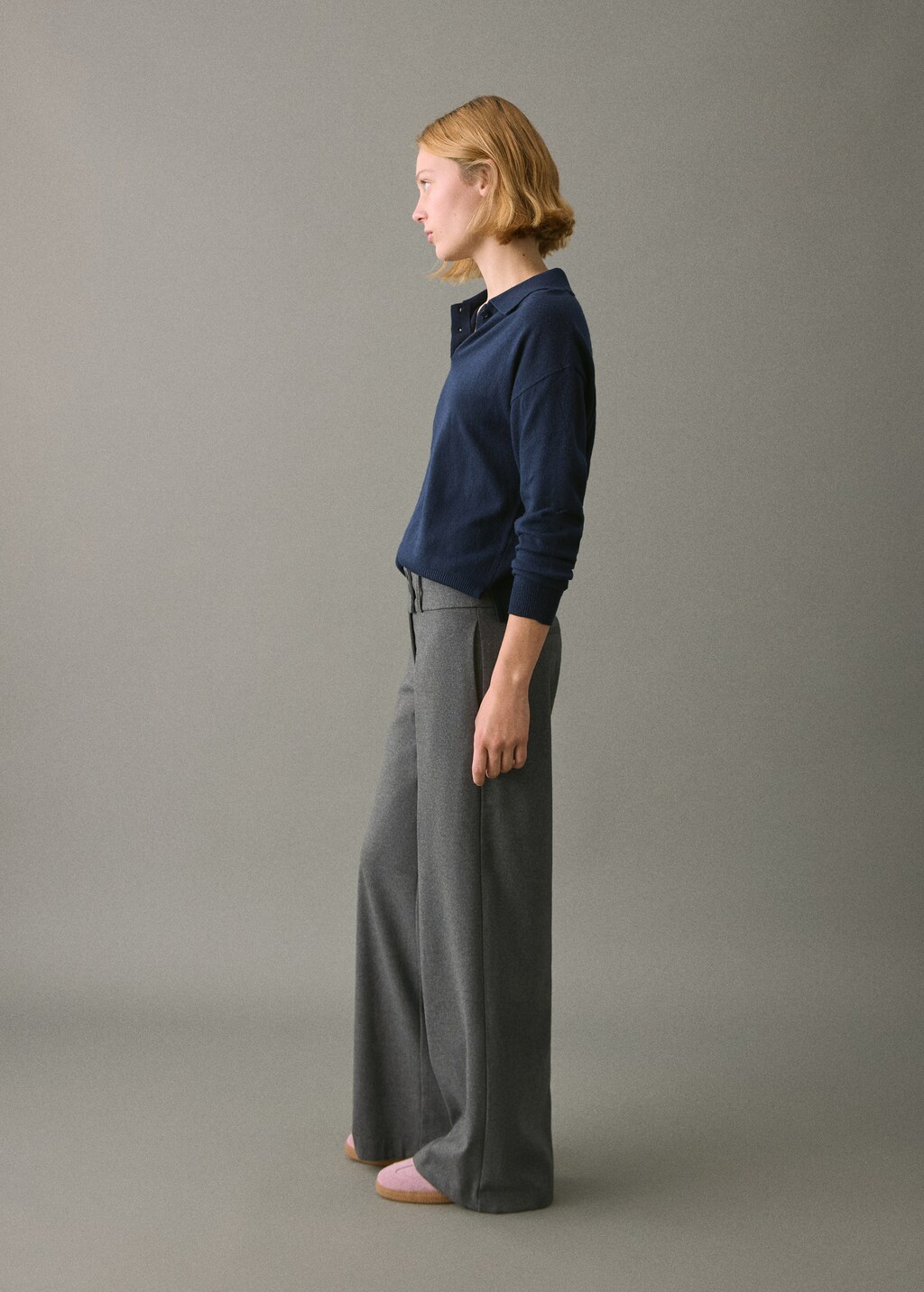 Straight-fit suit pants