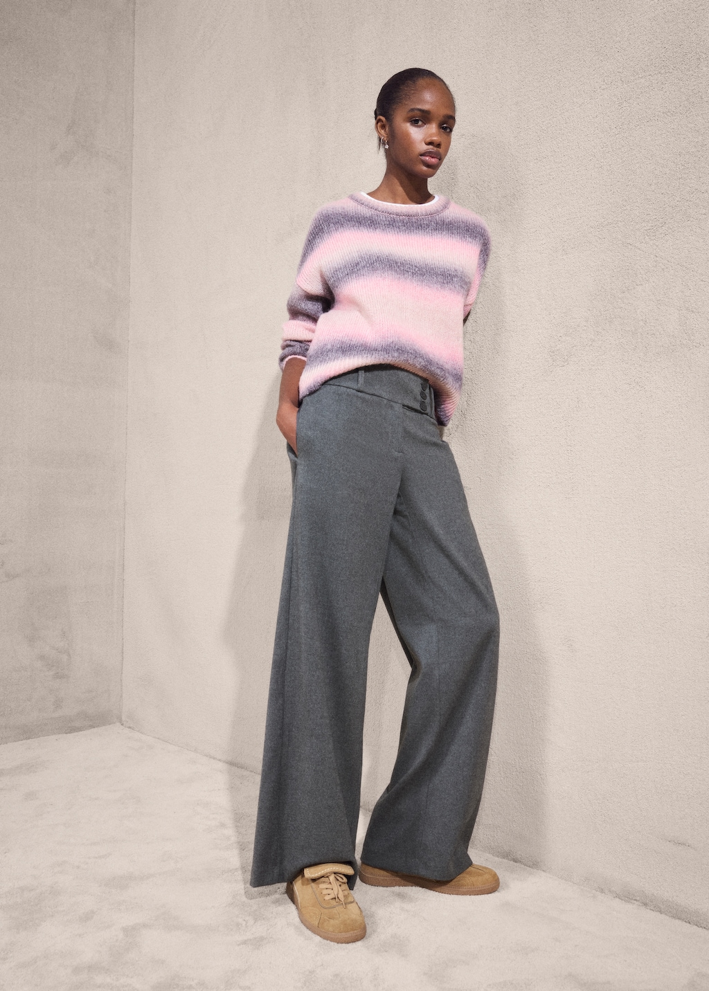 Straight-fit suit pants