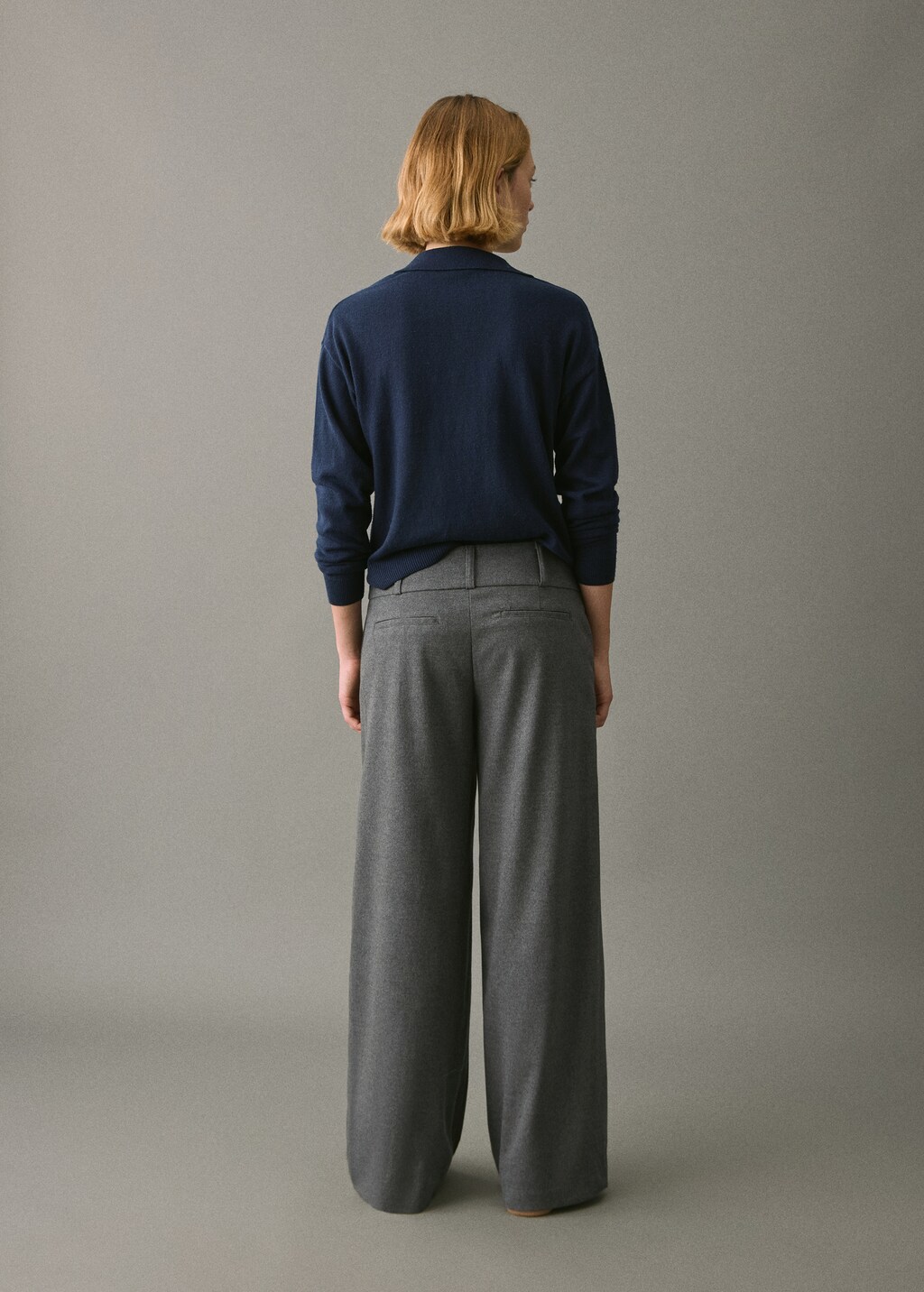Straight-fit suit pants