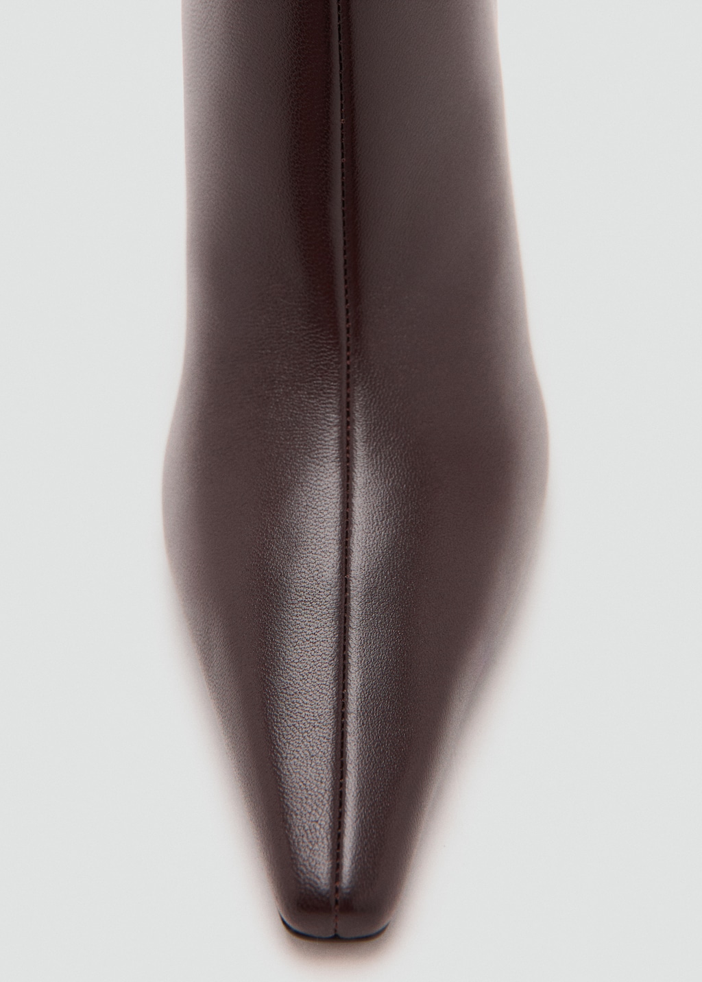Mango Leather pointed ankle boots