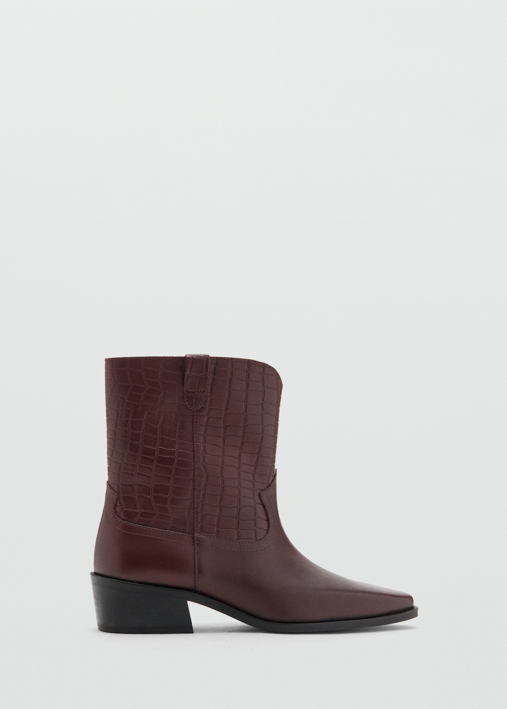 Leather heeled boots