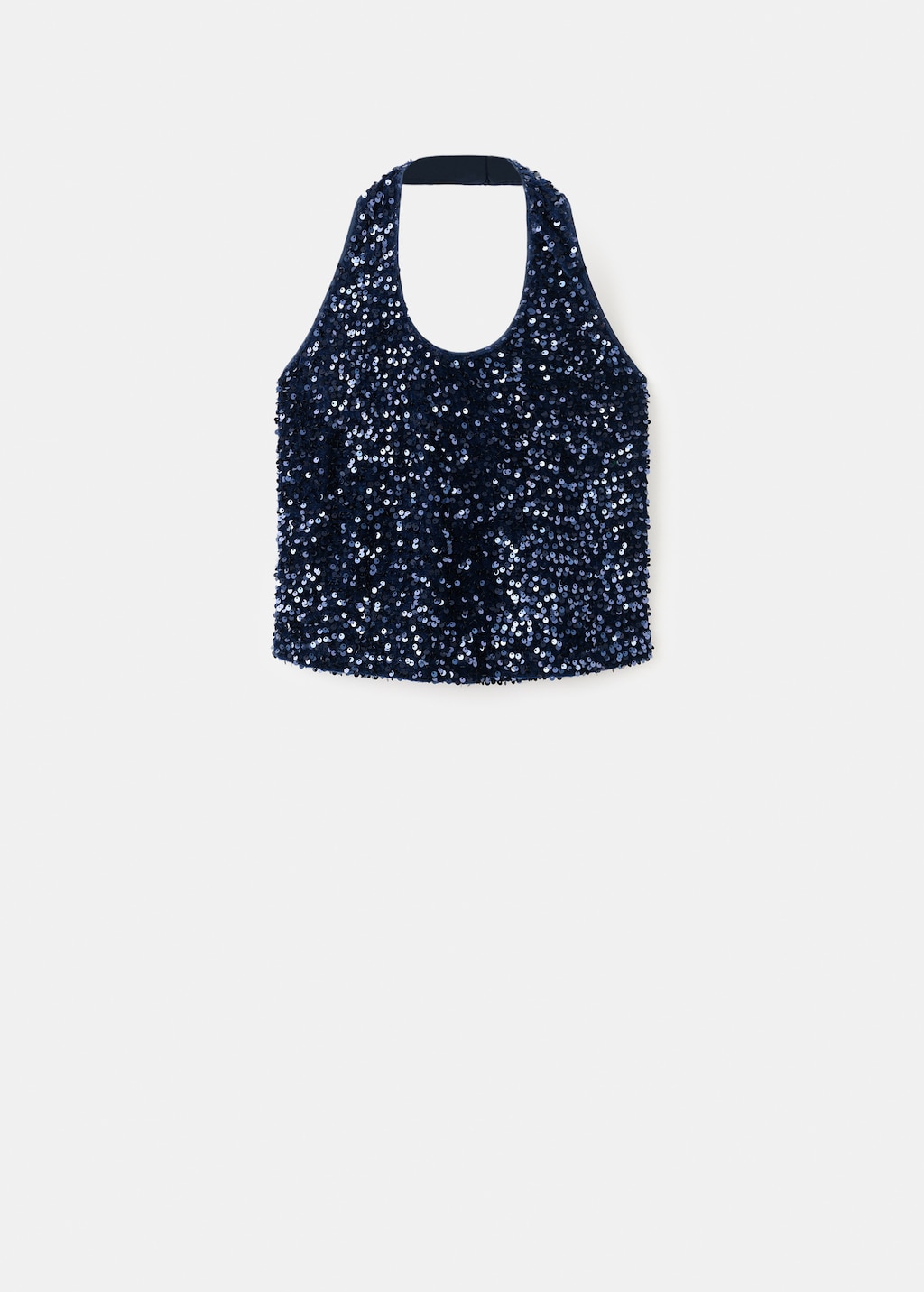 Sequined halter top
