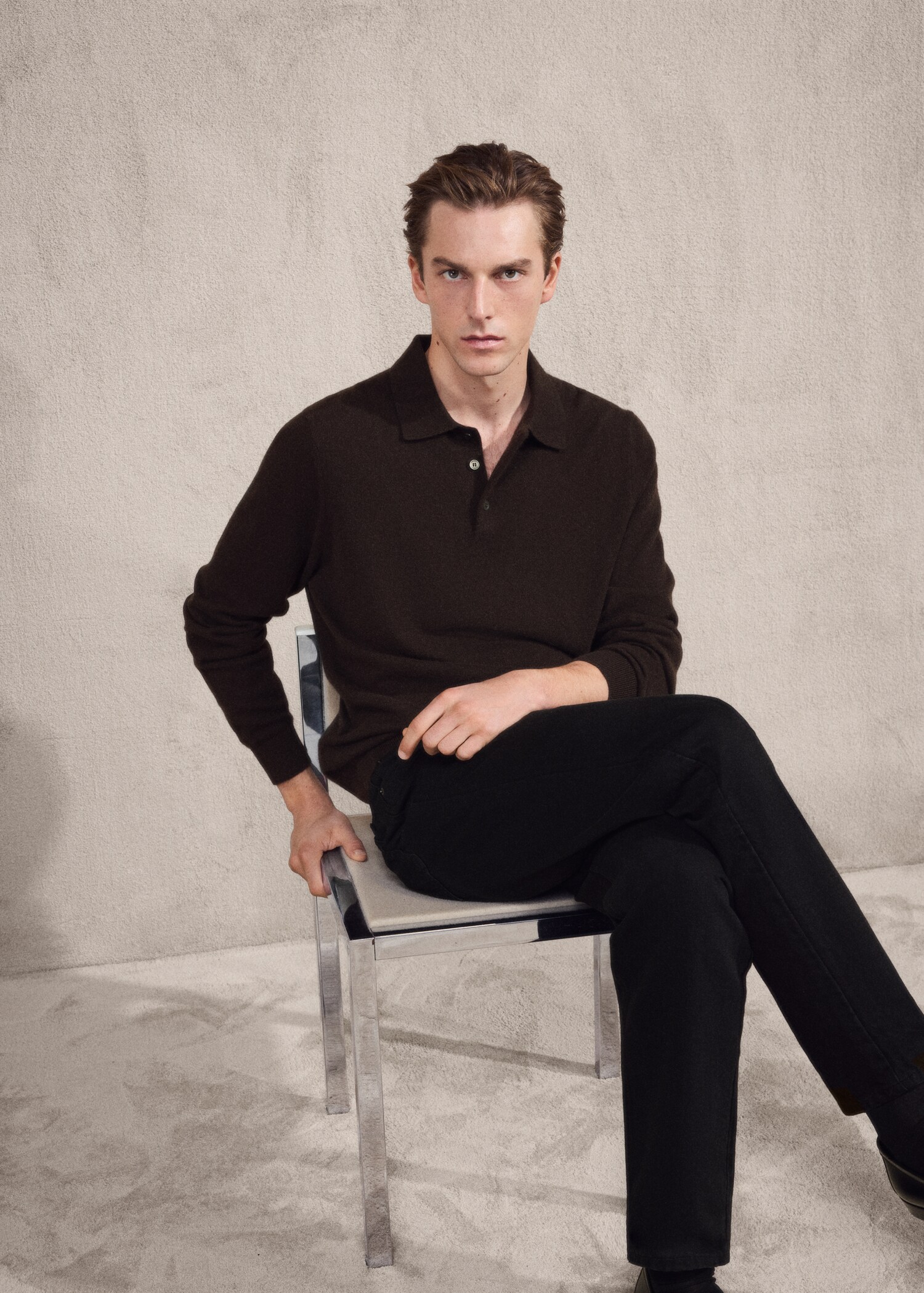 100% cashmere polo sweater - Details of the article 9