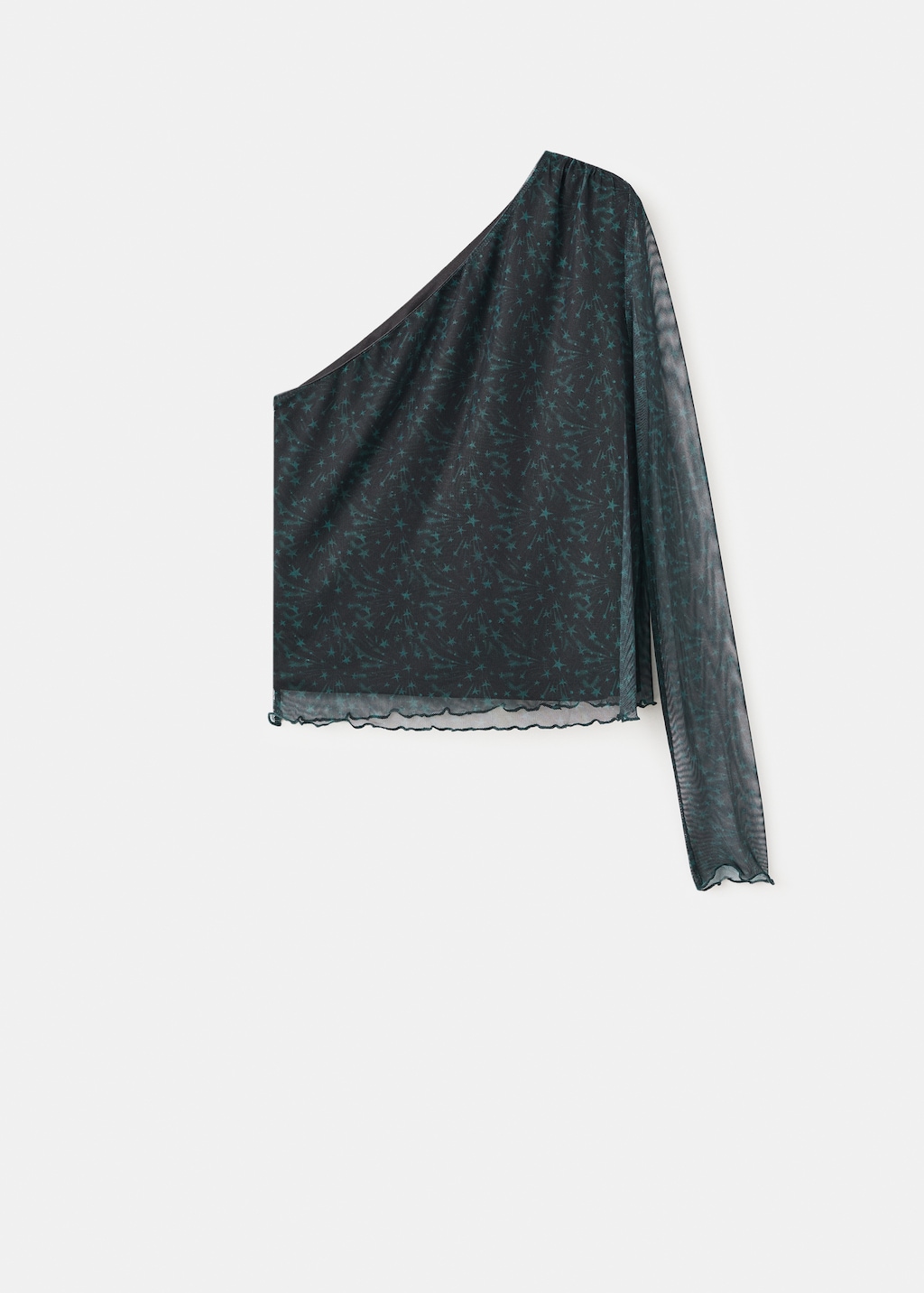 Stars print tulle T-shirt