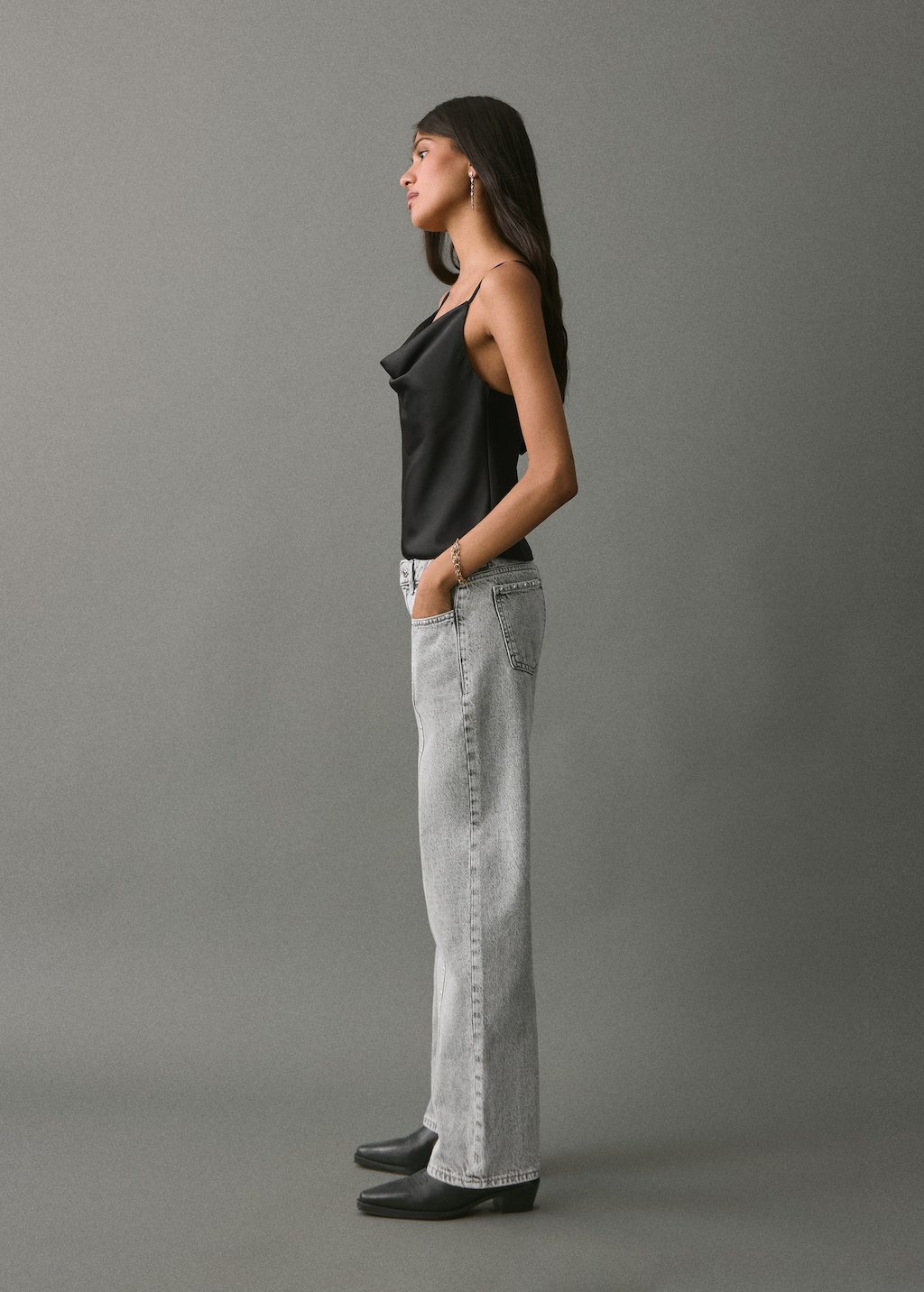 Straight-fit jeans with studs