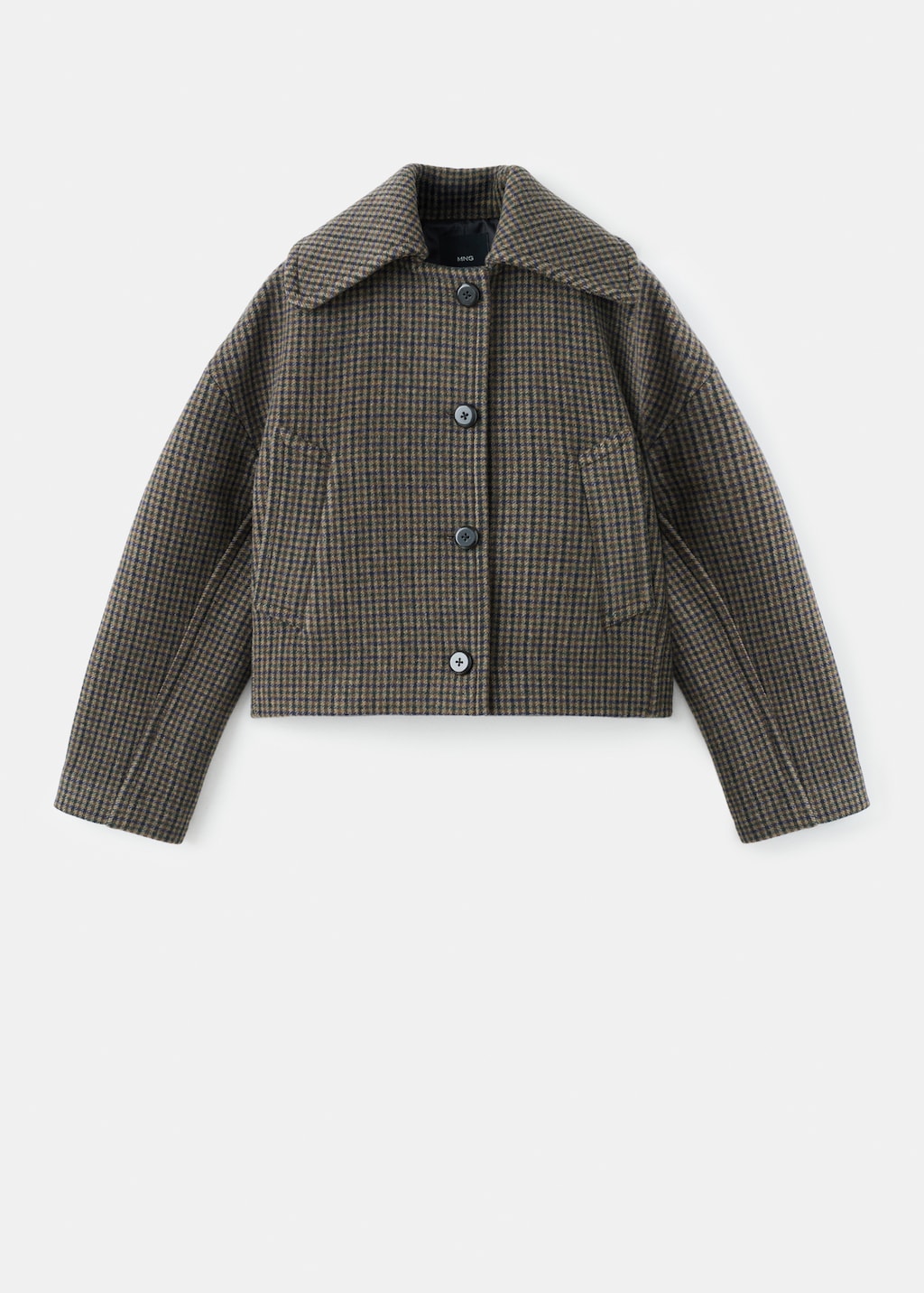 Houndstooth wool jacket