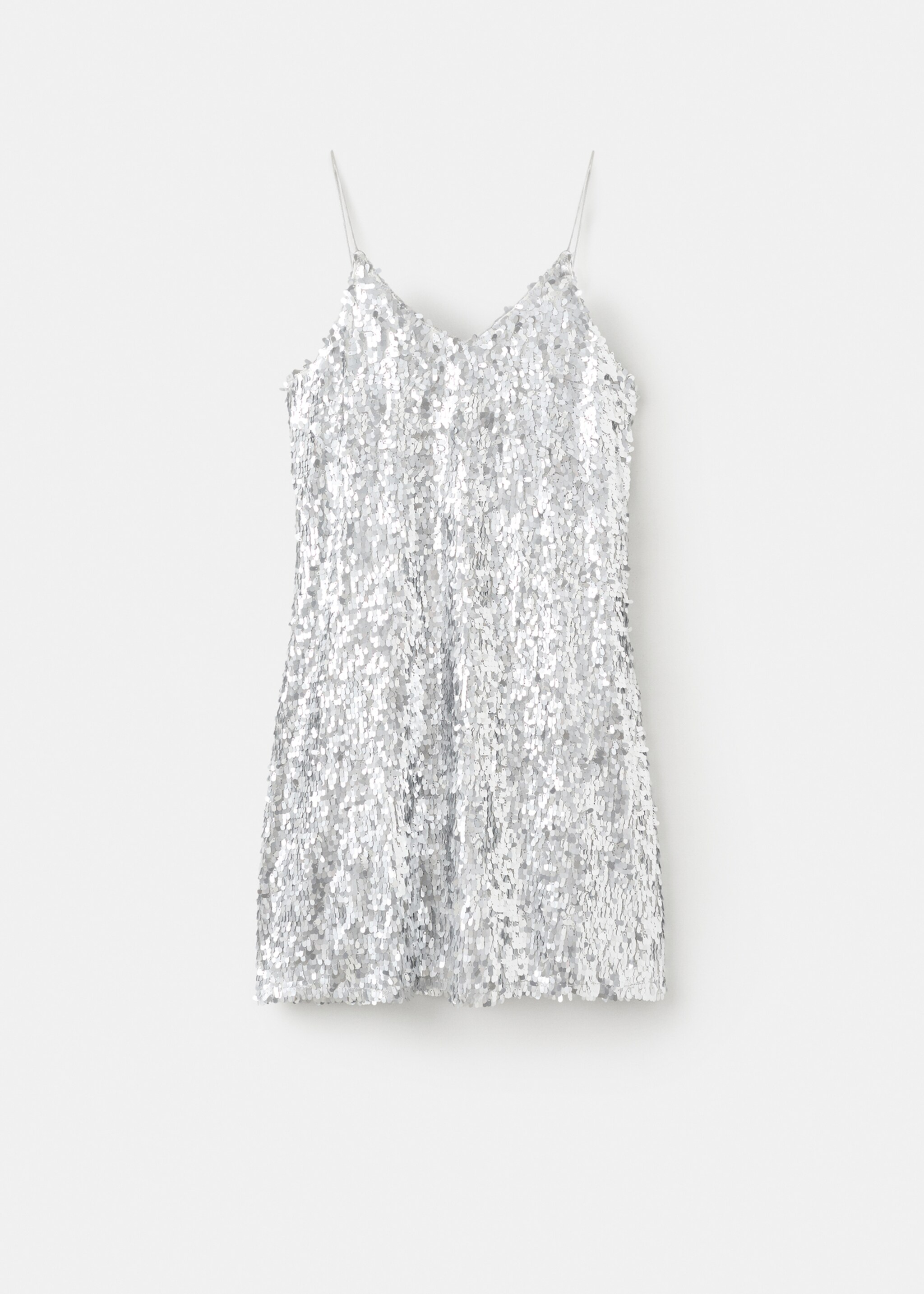 Short sequin dress - Article without model, Silver. Ref: 17078284-00.