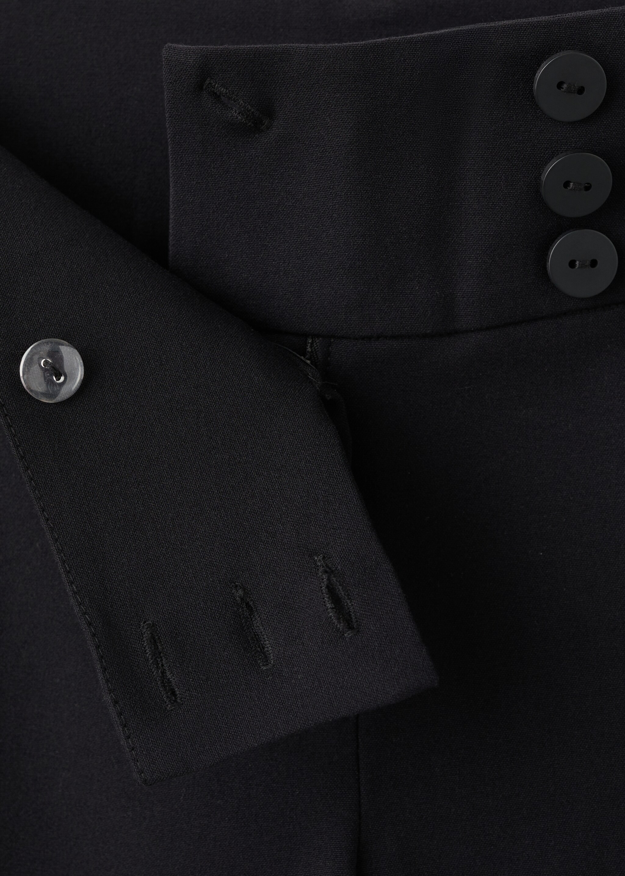 Straight trousers - Details of the article 0, Black. Ref: 17078291-00.