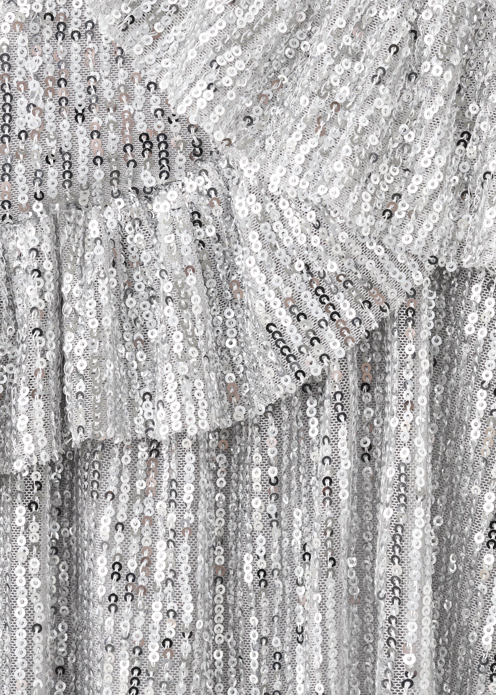 Sequined top - Details of the article 0, Silver. Ref: 17078293-00.