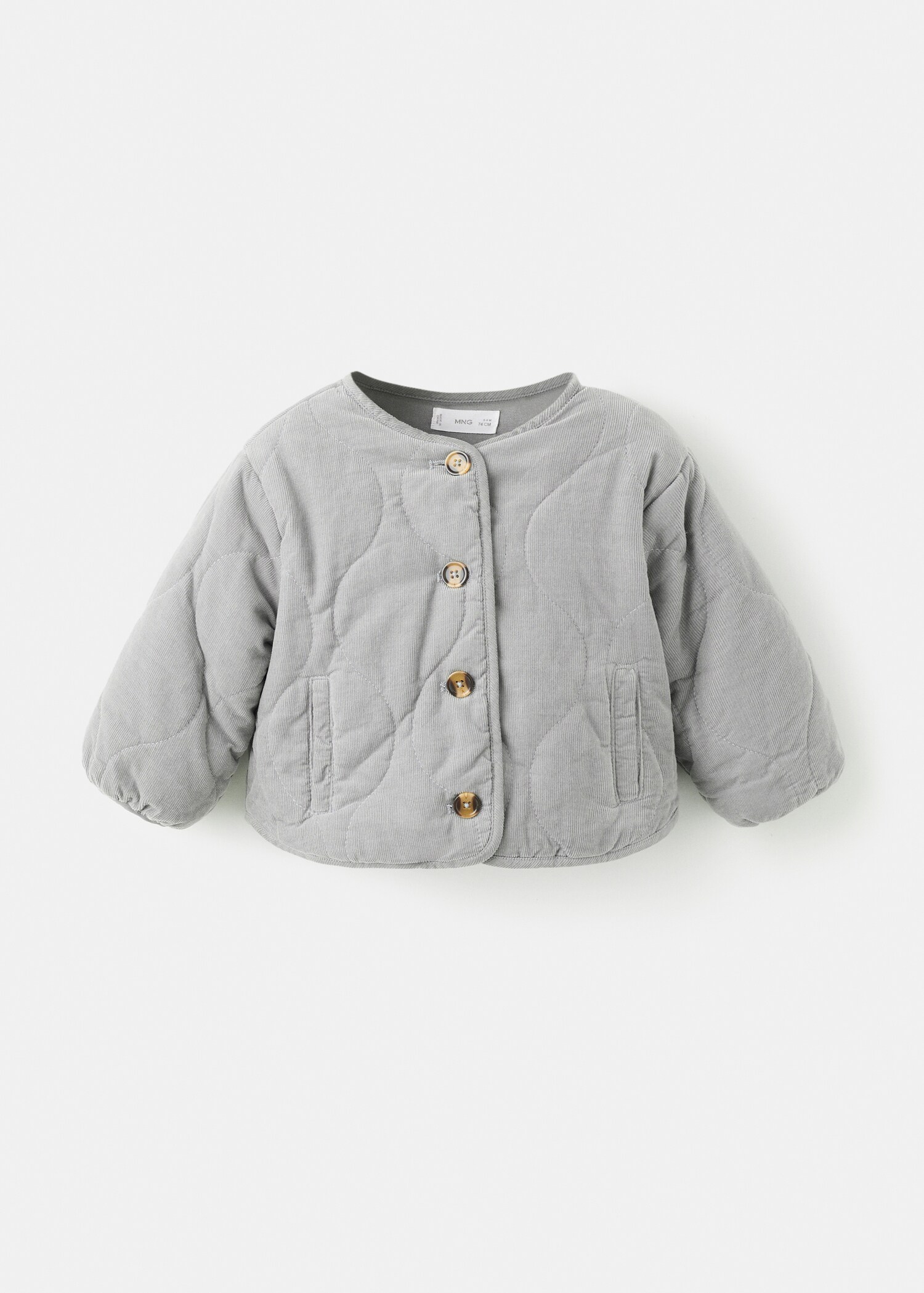 Corduroy quilted coat - Article without model