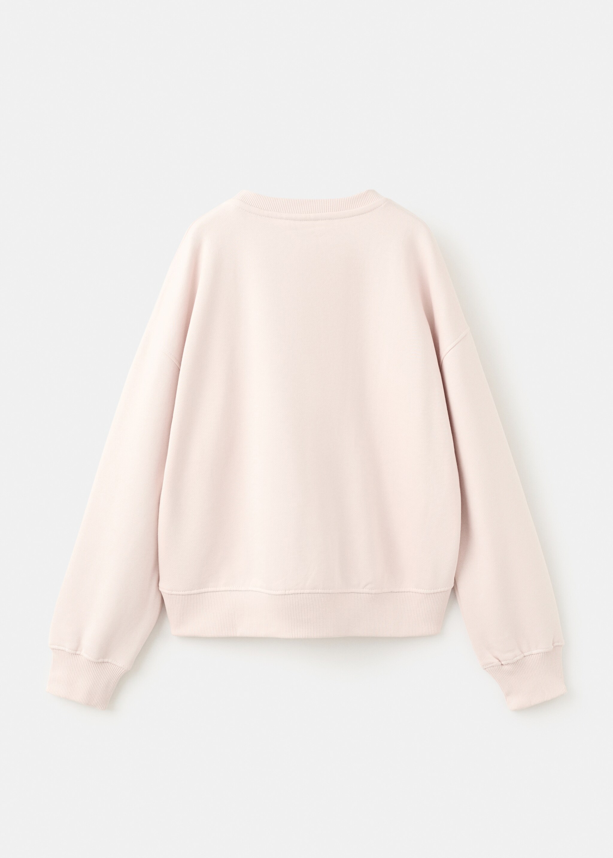 Embroidered cotton sweatshirt - Reverse of the article, Pink. Ref: 17079094-00.
