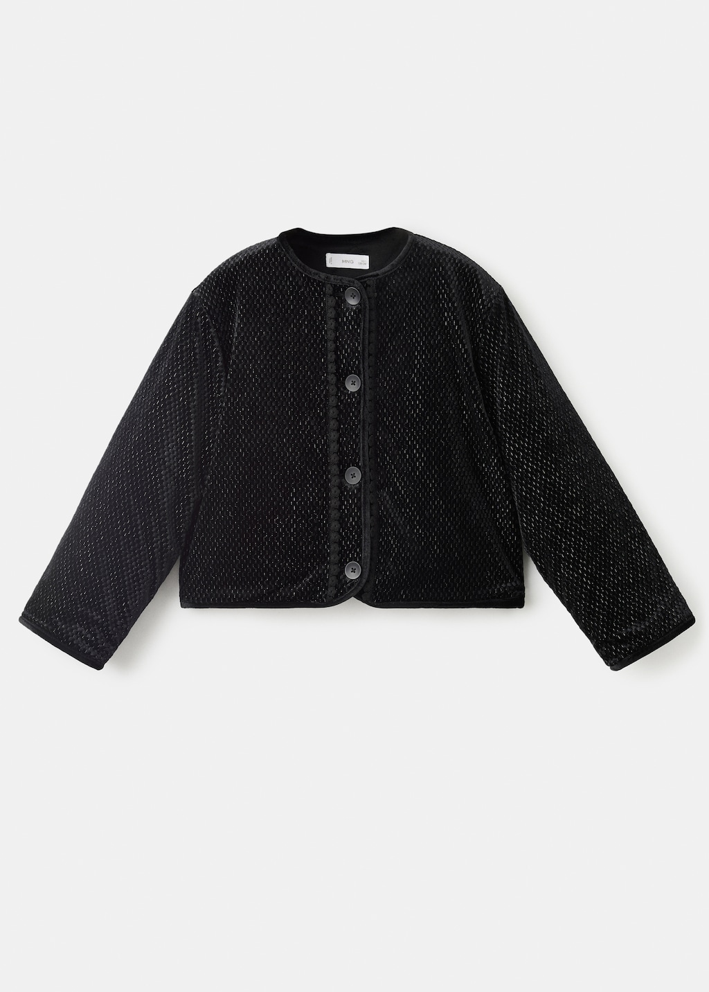 Lurex jacket with buttons