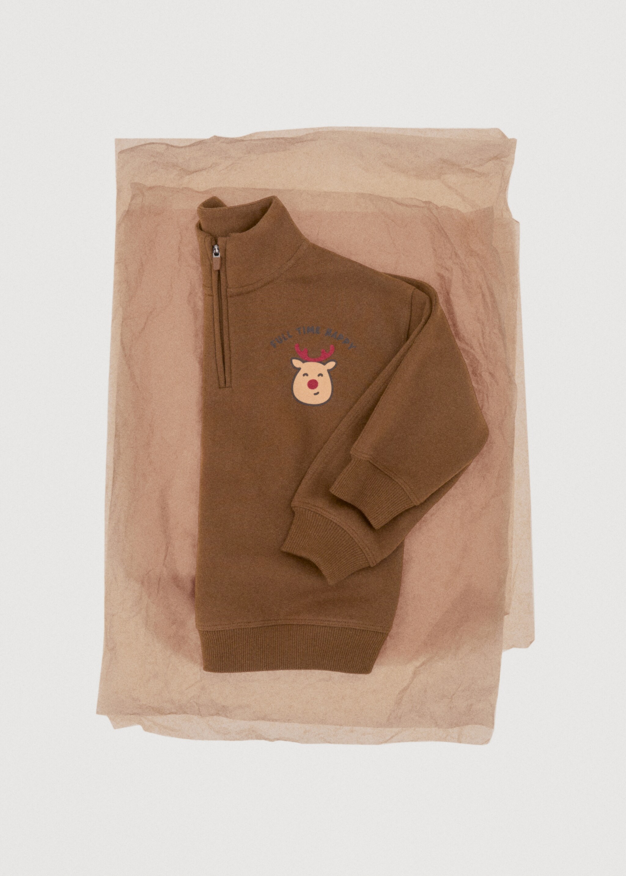 Pullover mit Reliefmuster - Detail des Artikels 7, Karamell. Ref: 17079100-00.