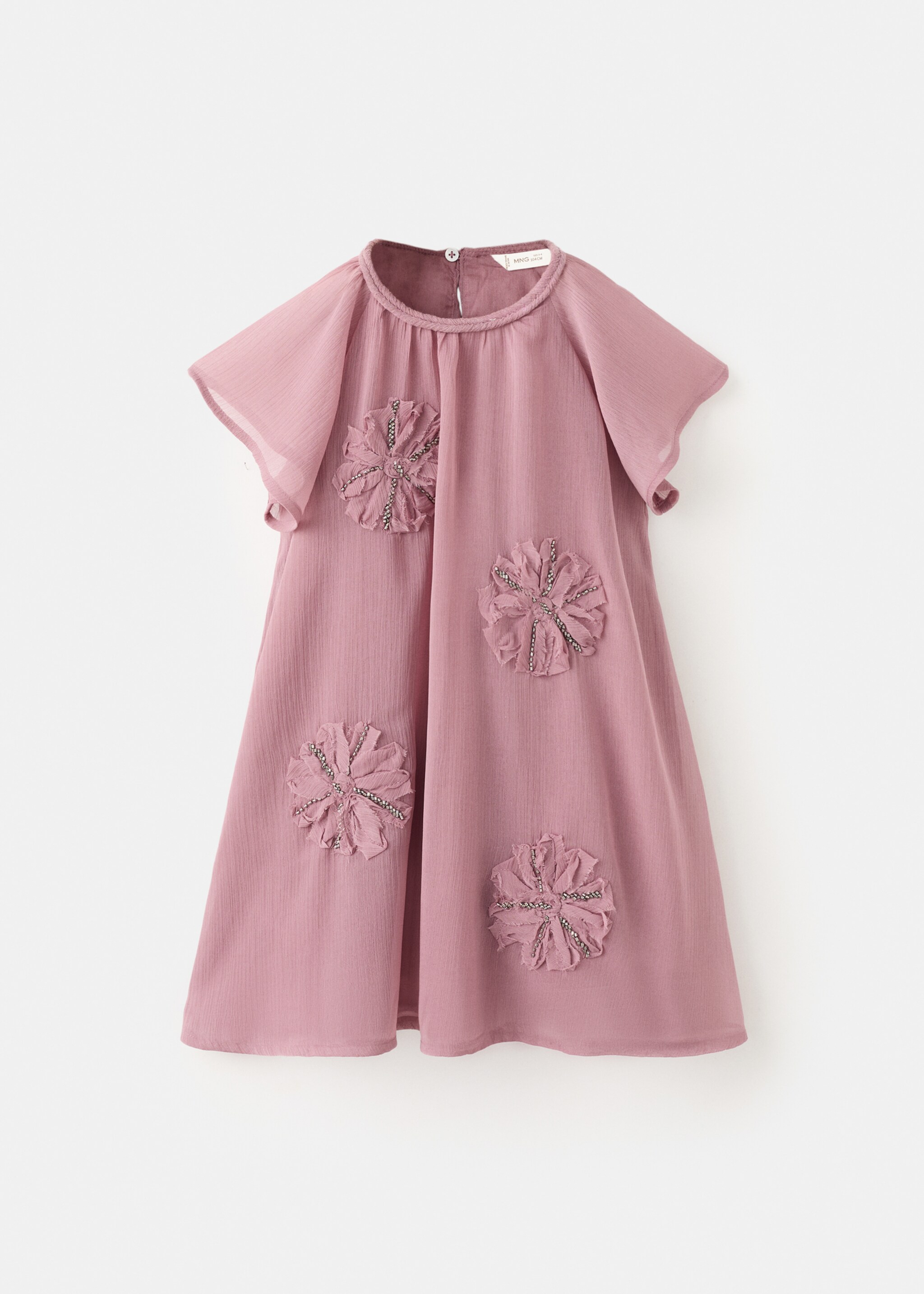 Bead embroidery dress - Article without model, Pink. Ref: 17079102-00.