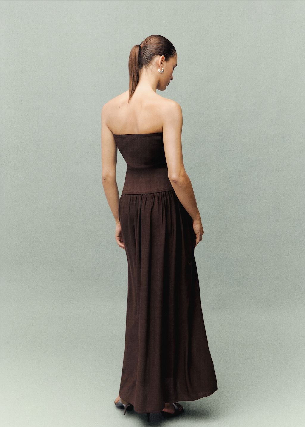 Combined strapless dress