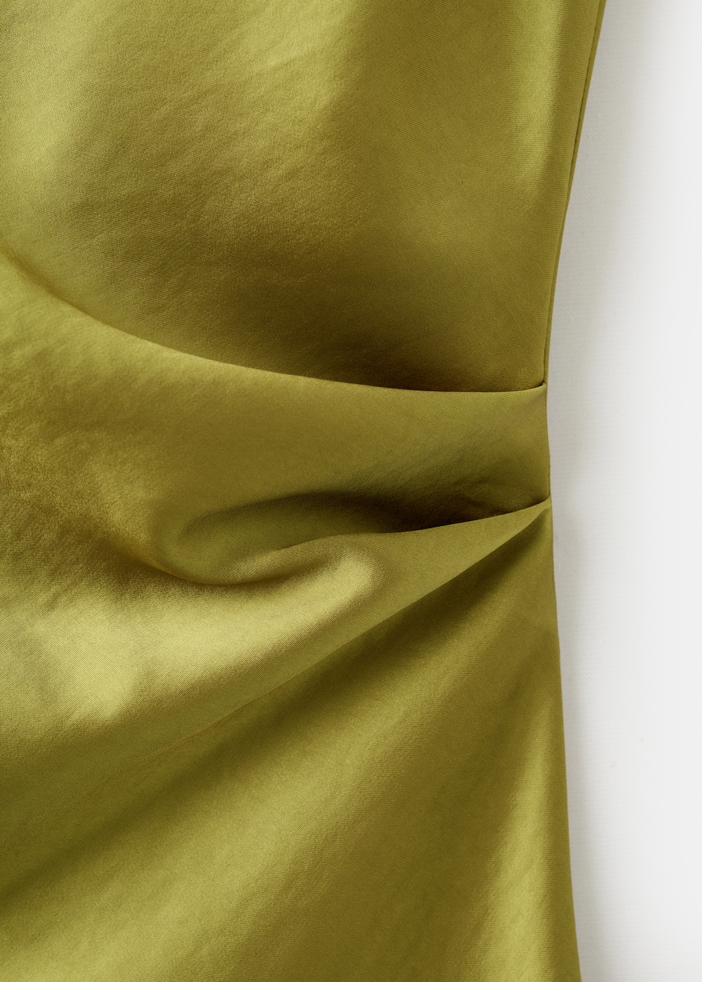 Satin blouse with draped neck