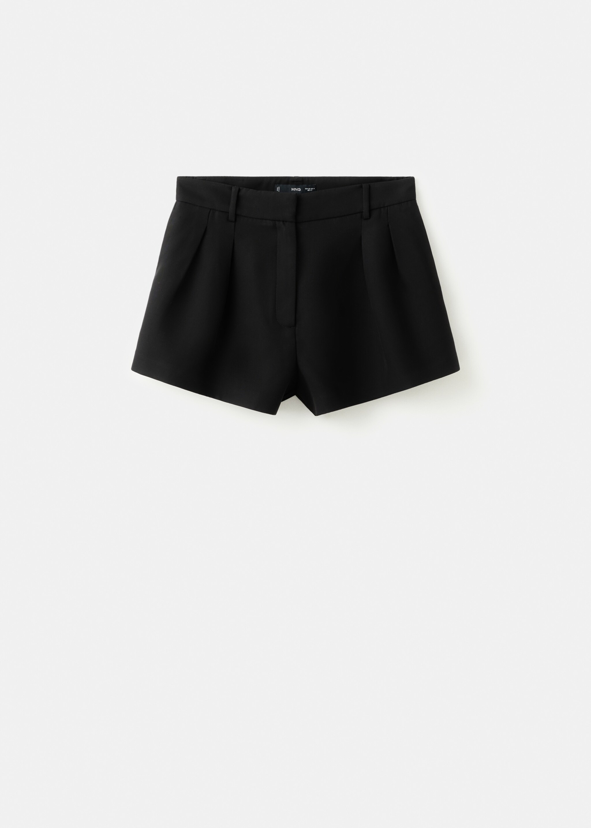 Shorts tiro alto pinzas - Artículo sin modelo, Negro. Ref: 17079105-00.