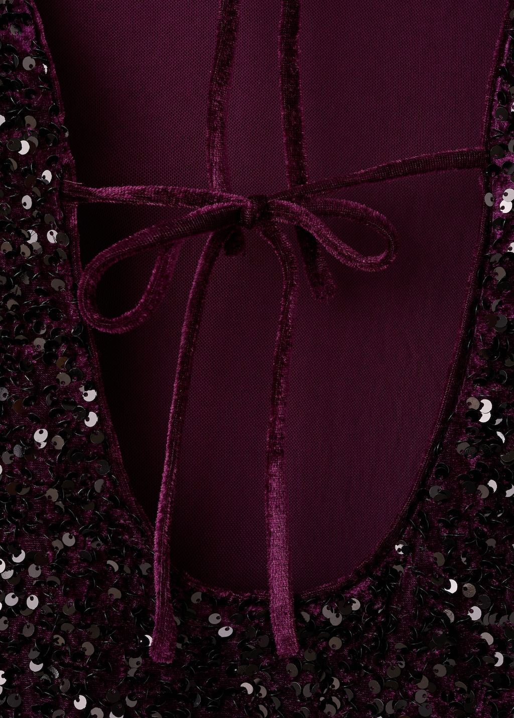 Sequin dress with open back