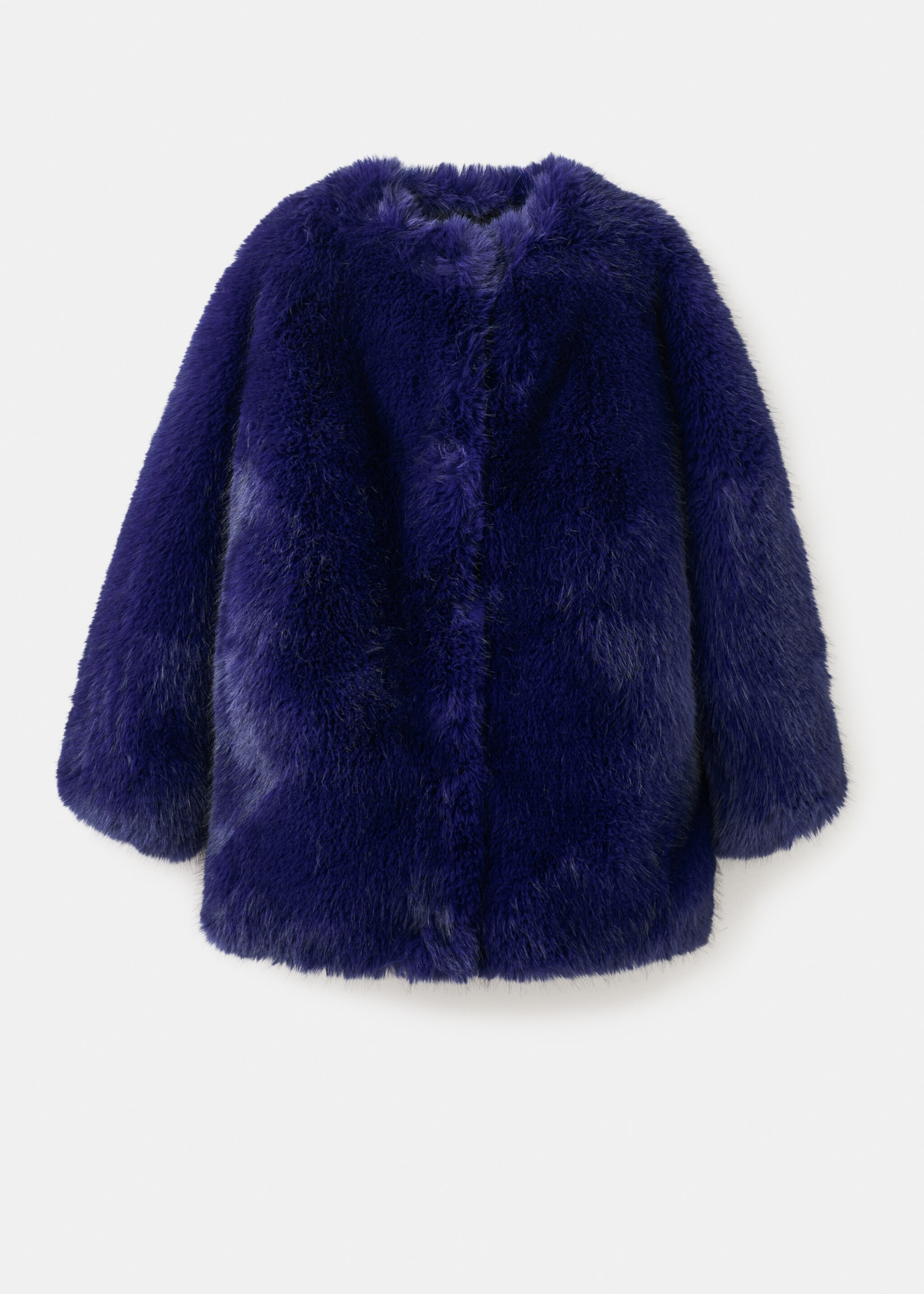 Manteau fausse fourrure - Article sans modèle, Bleu. Ref: 17079117-00.