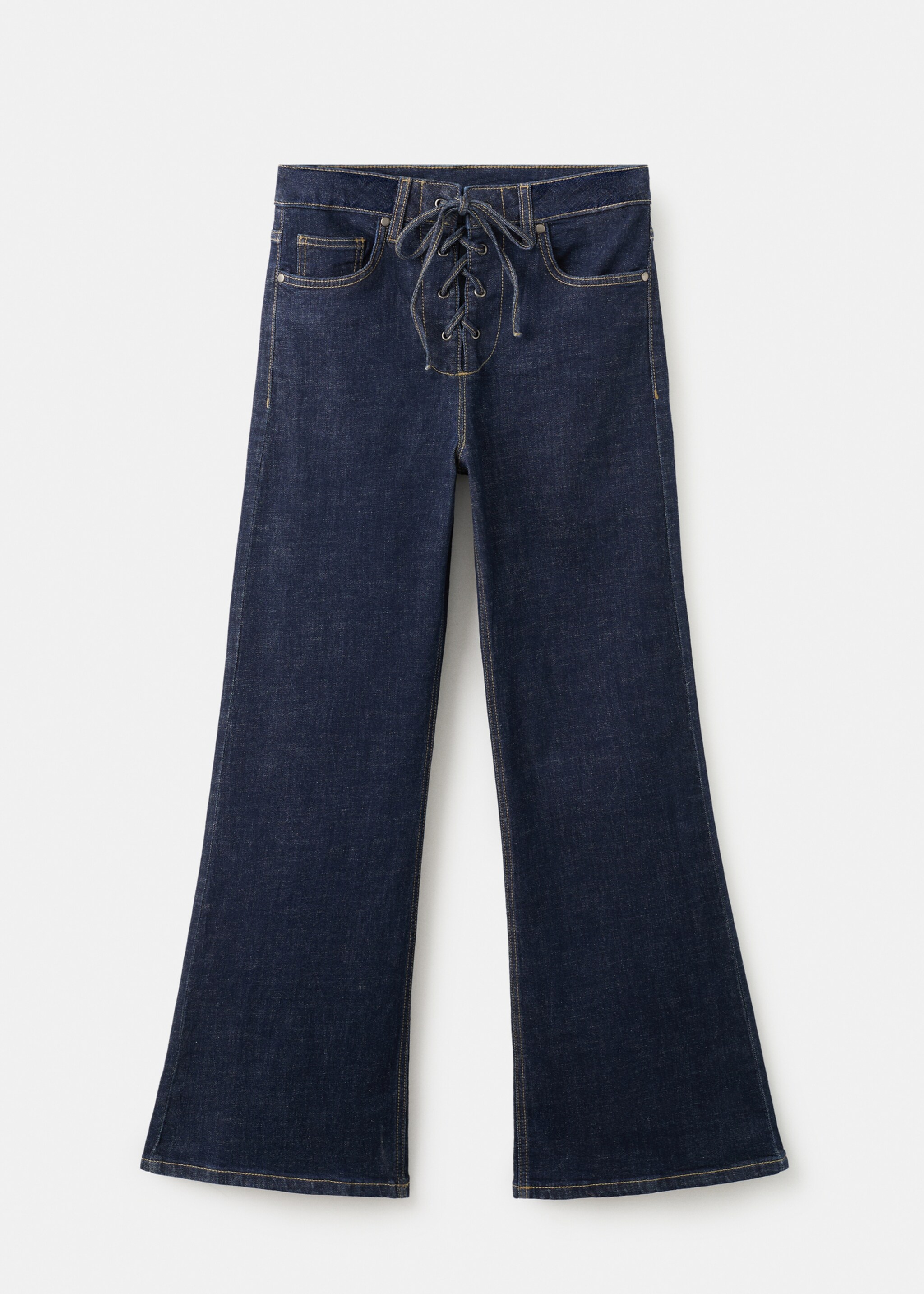 Flare jeans with drawstrings - Article without model, Open Blue. Ref: 17079119-00.