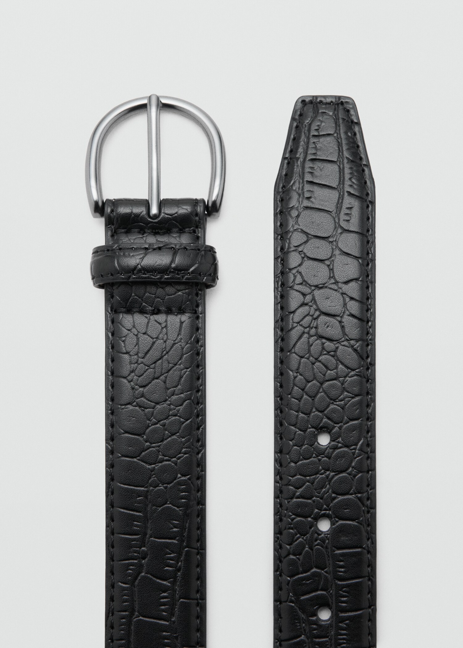 100% beaten leather belt - Medium plane