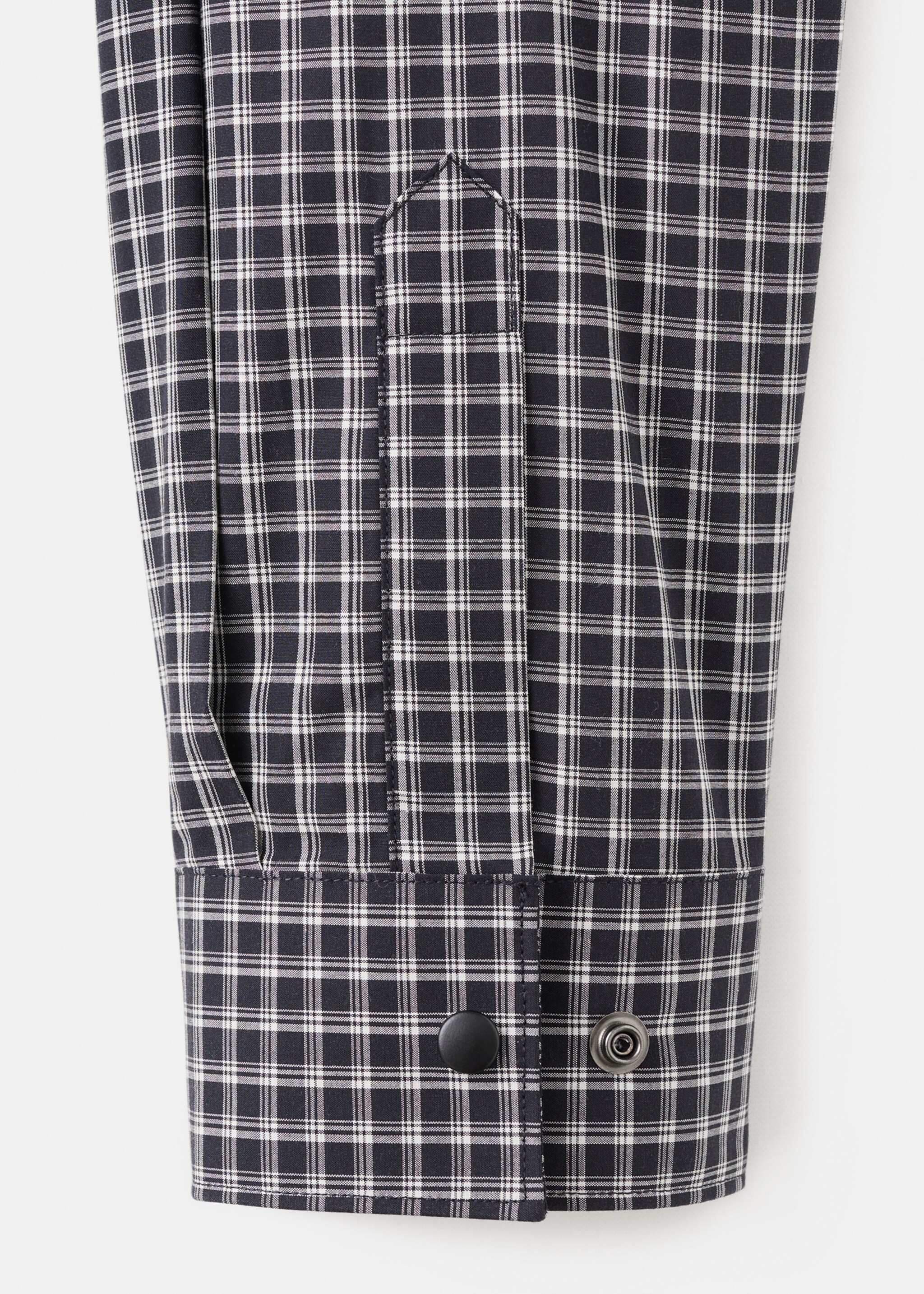 Camisa 100% algodón cuadros relaxed fit - Detalle del artículo 0, Negro. Ref: 17079207-00.