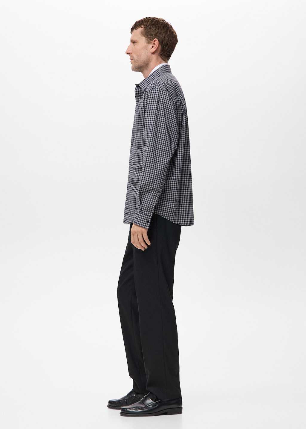 100% cotton relaxed-fit check shirt