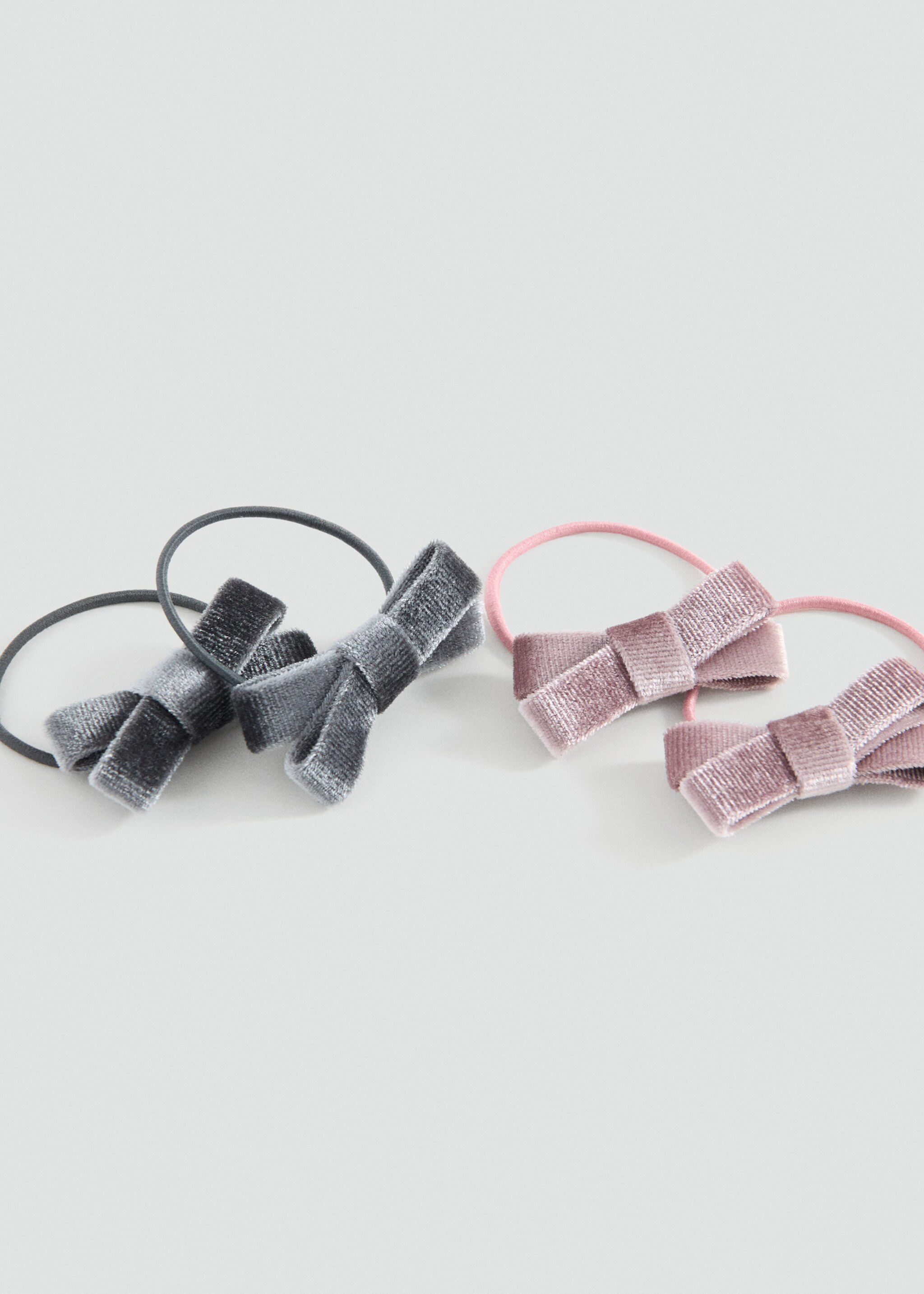 Hair tie minibow - Medium plane, Pale Pink. Ref: 17079210-00.