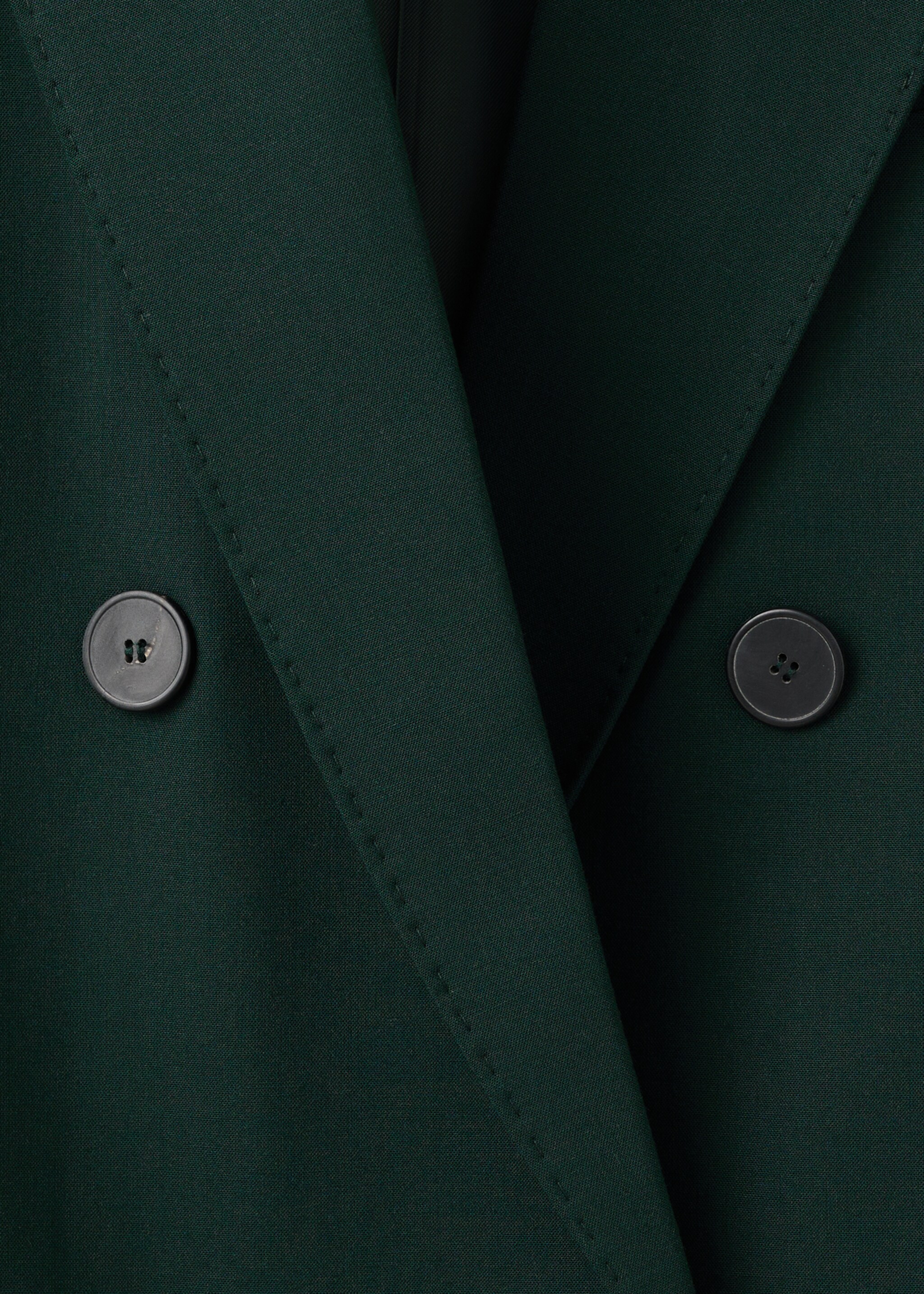 Double-breasted suit jacket - Details of the article 0, Green. Ref: 17079211-00.