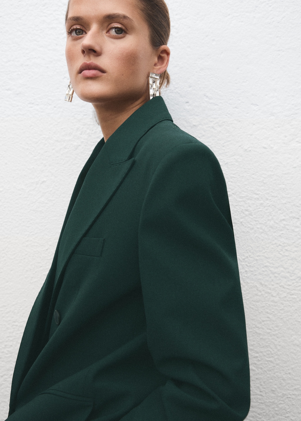 Double-breasted suit blazer