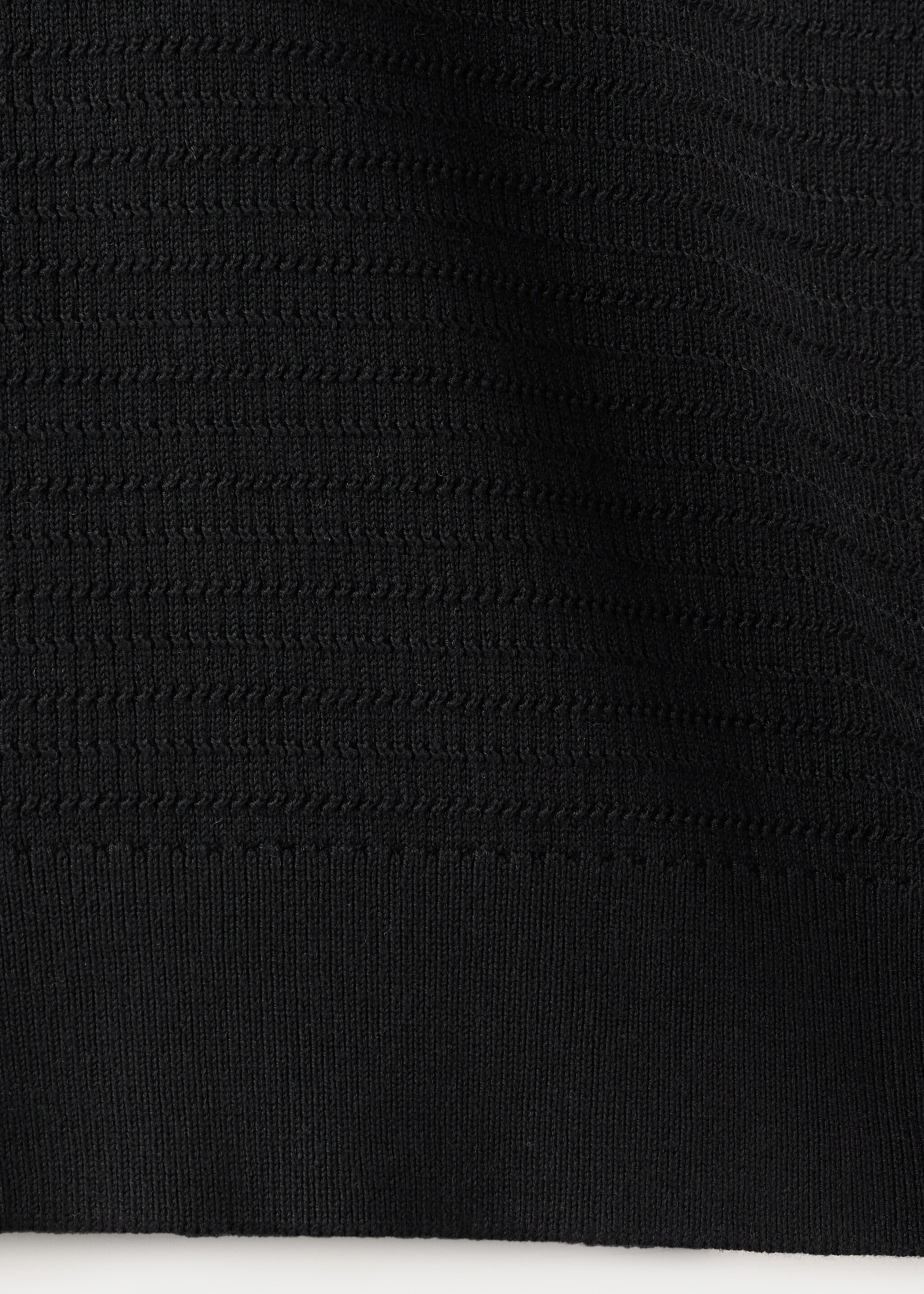 Cotton Lyocell Polo Sweater - Details of the article 0, Black. Ref: 17079213-00.