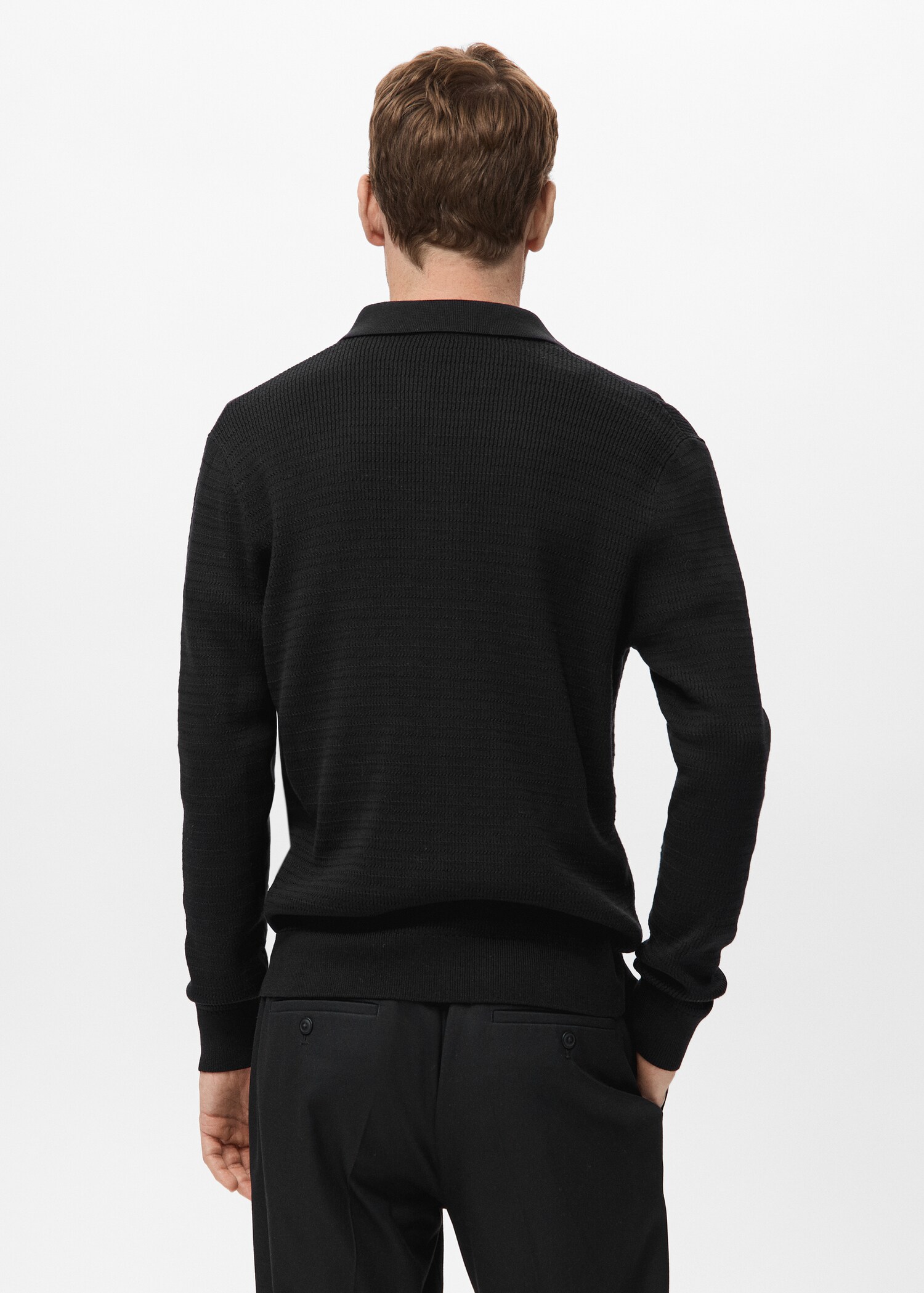 Polo en jersey de coton lyocell - Verso de l’article