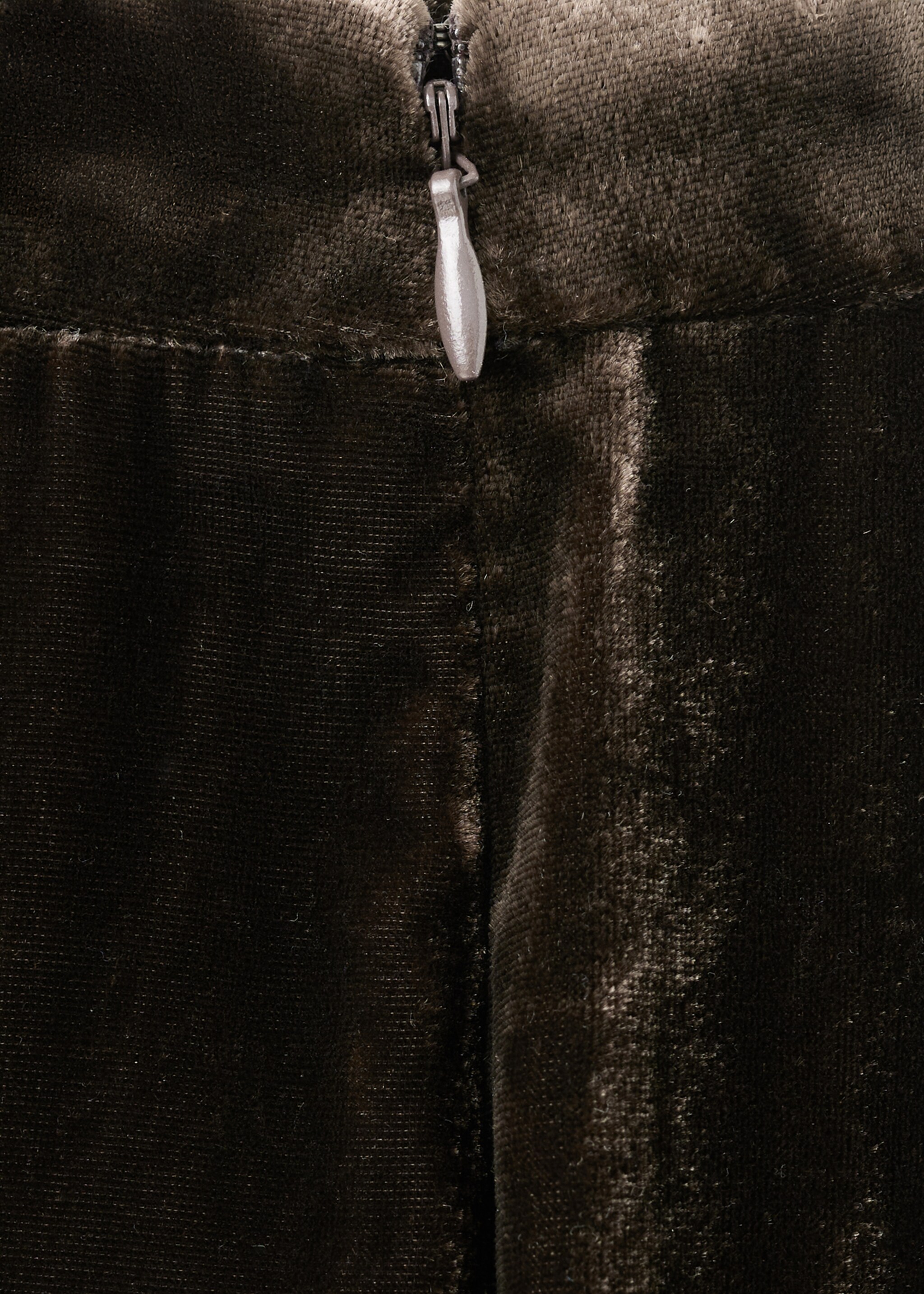 Velvet suit trousers - Details of the article 0, Chocolate. Ref: 17079406-00.