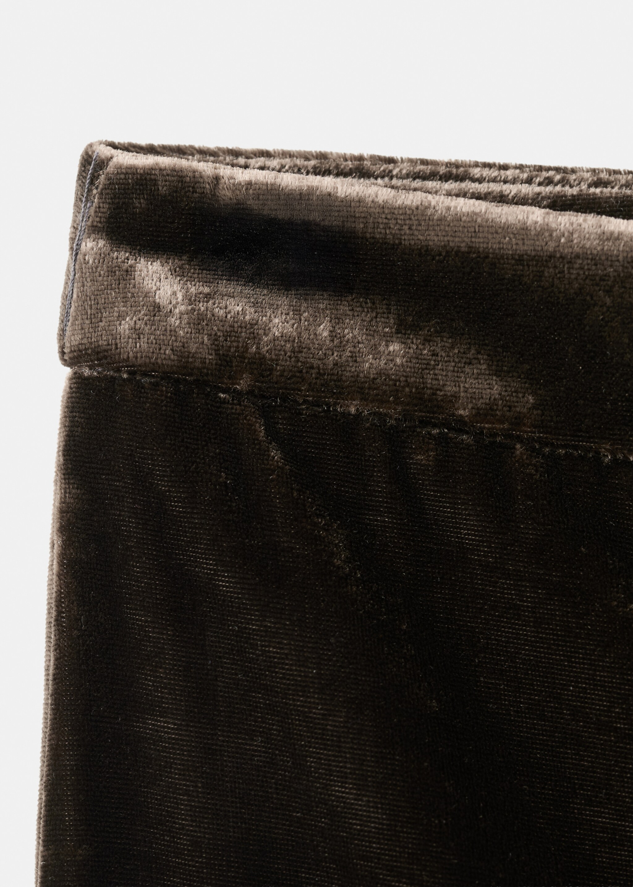 Velvet suit trousers - Details of the article 8, Chocolate. Ref: 17079406-00.