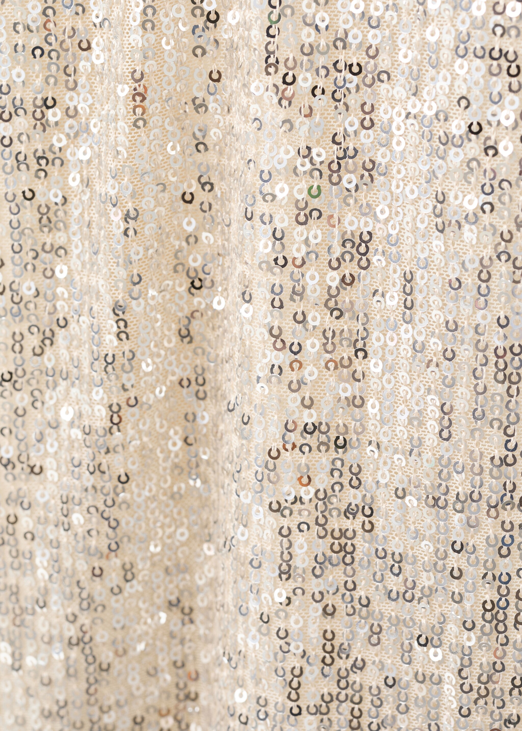 Robe courte à paillettes - Détail de l'article 0, Ivoire. Ref: 17079805-00.