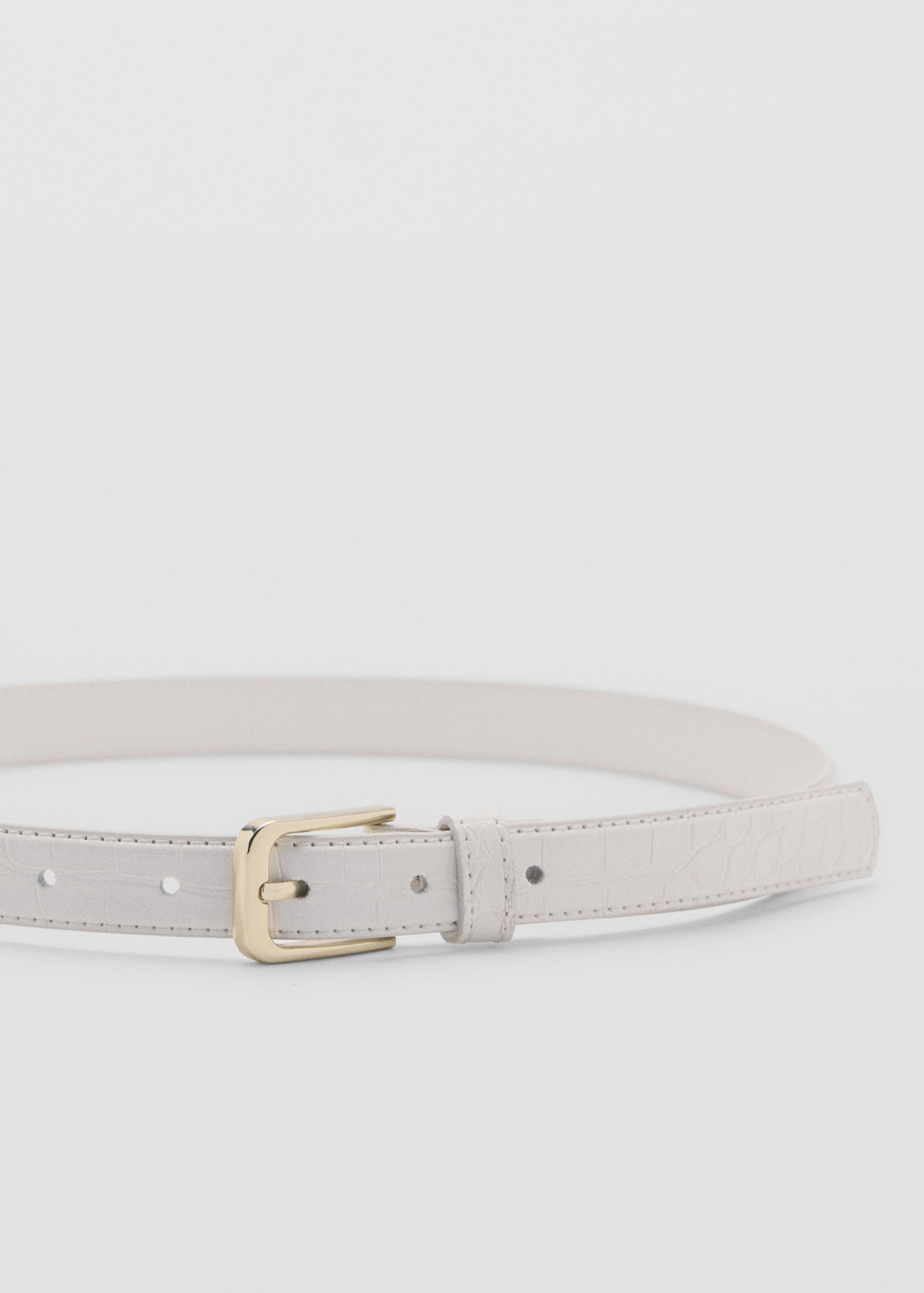 Fine croco leather-effect belt - Medium plane