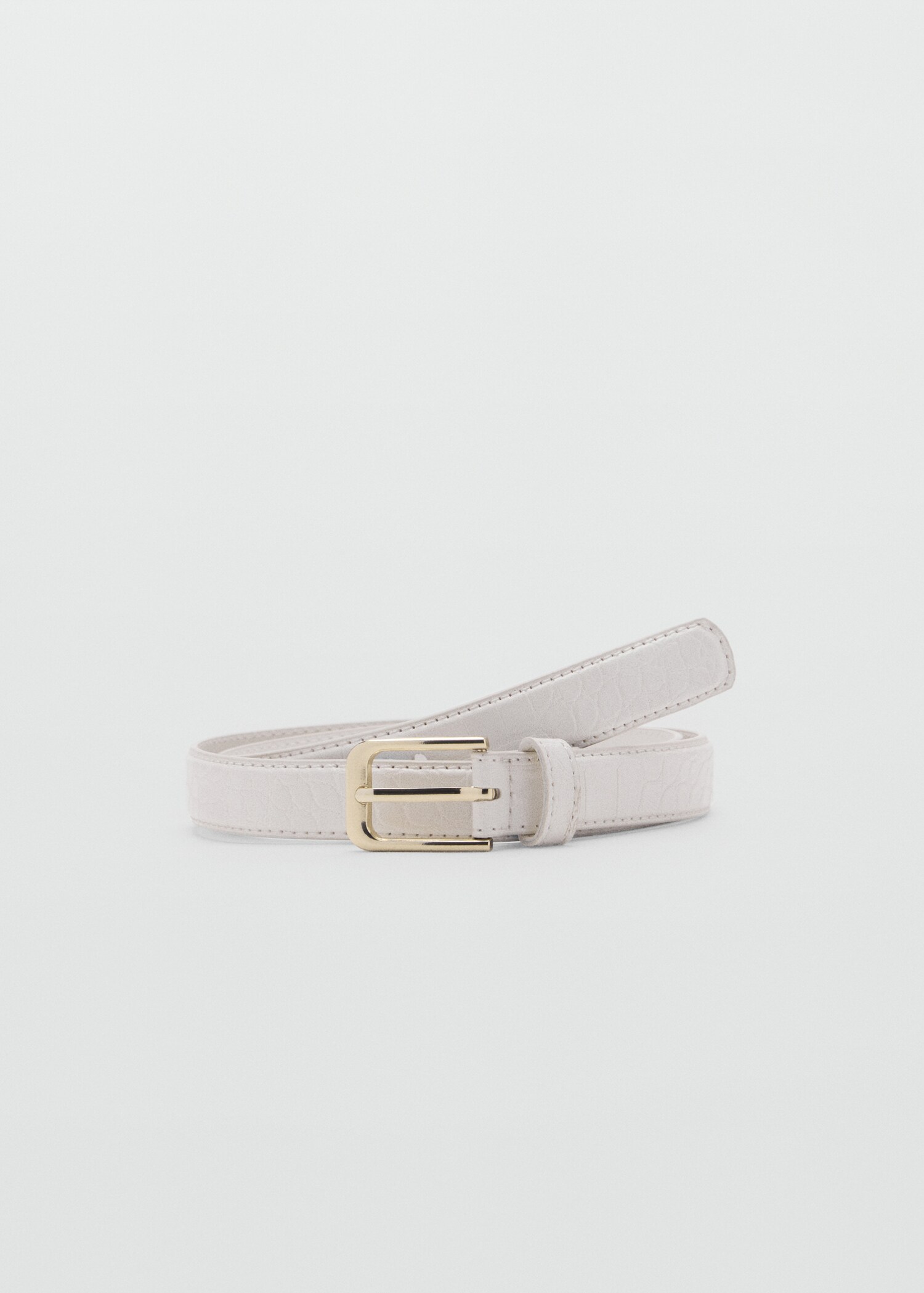 Fine croco leather-effect belt - Article without model