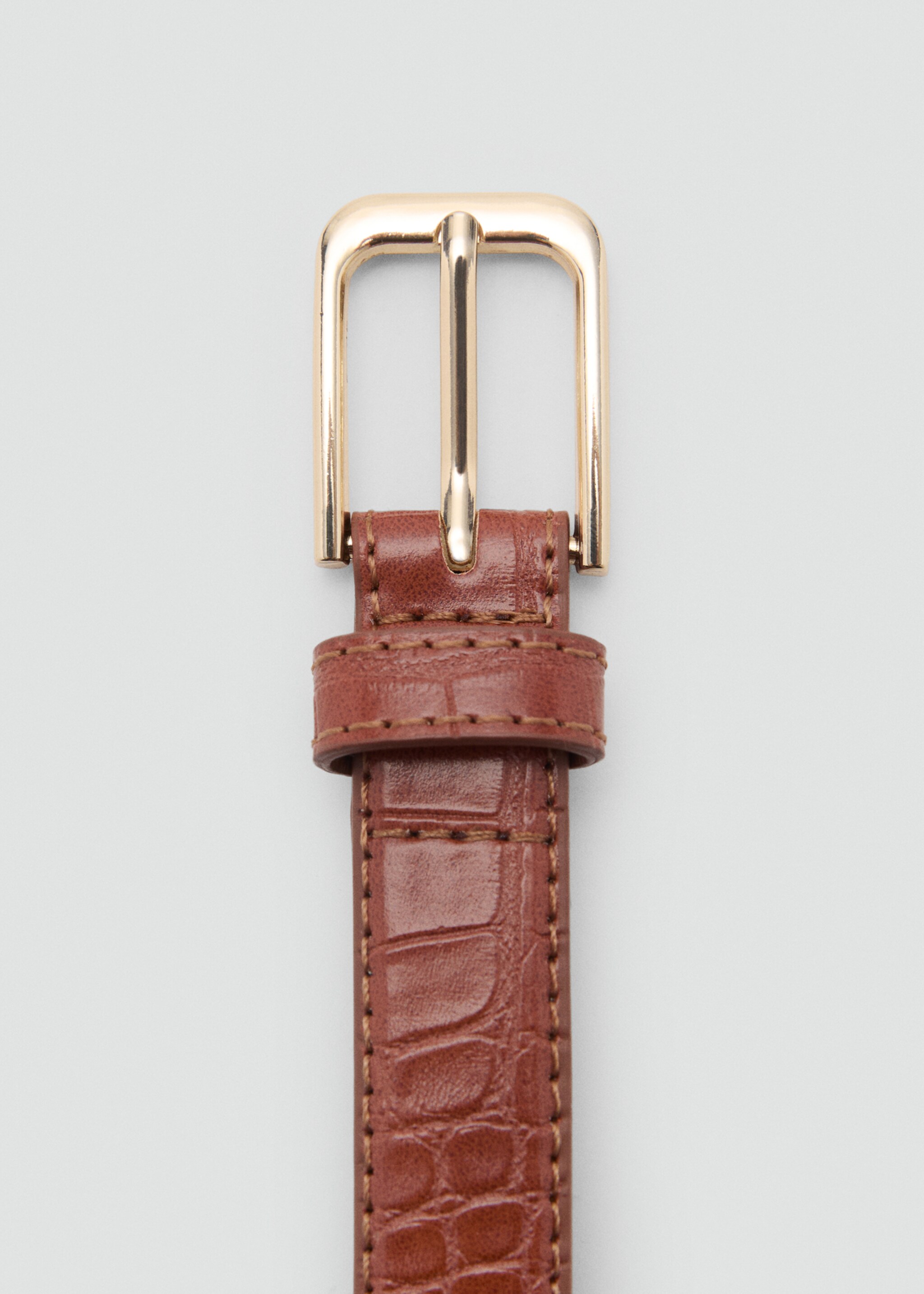 Fine croco leather-effect belt - Details of the article 1