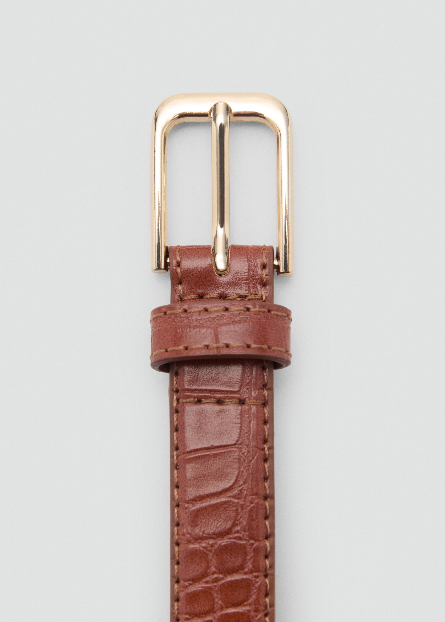 Fine croco leather-effect belt - Details of the article 1