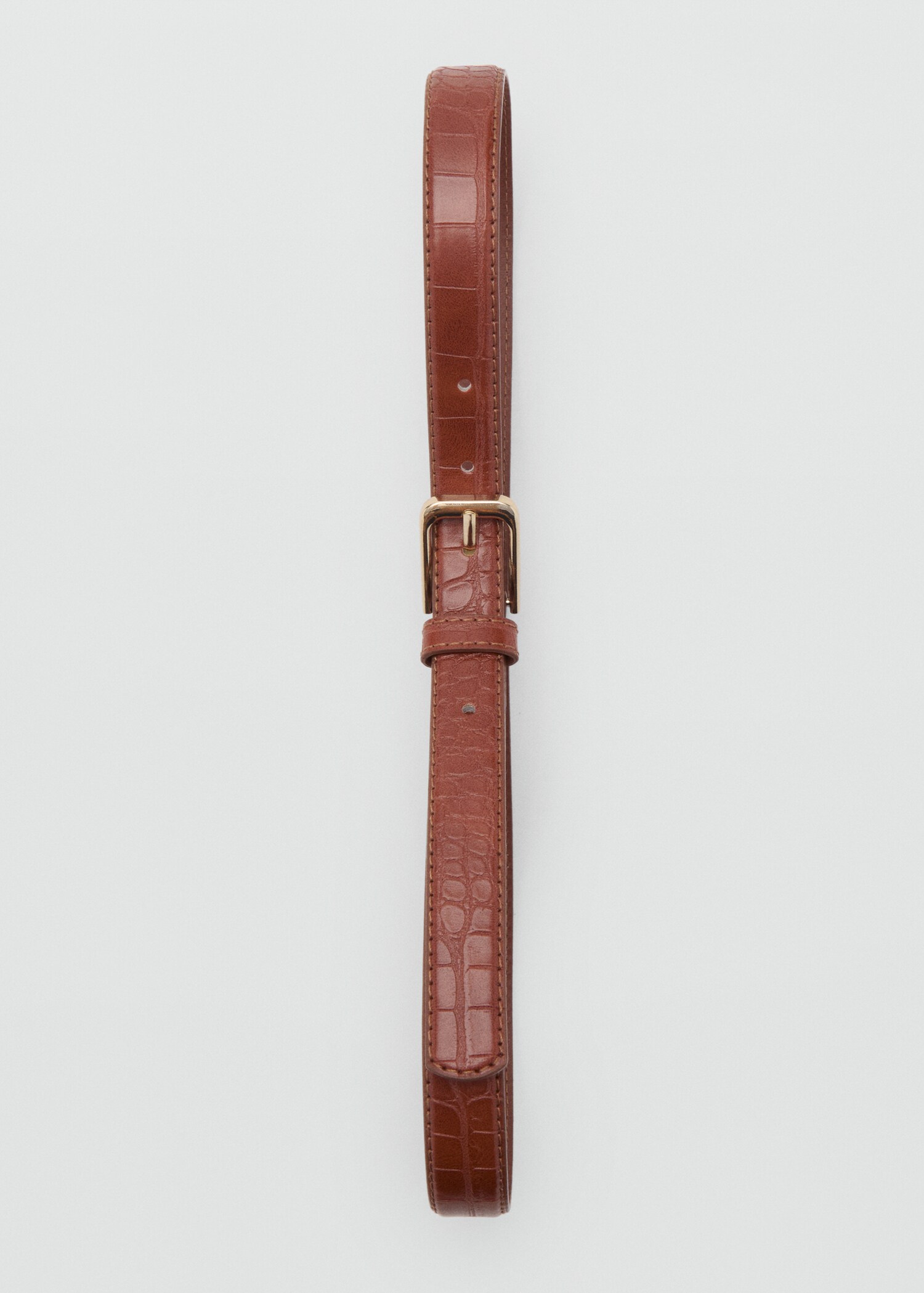 Fine croco leather-effect belt - Details of the article 2